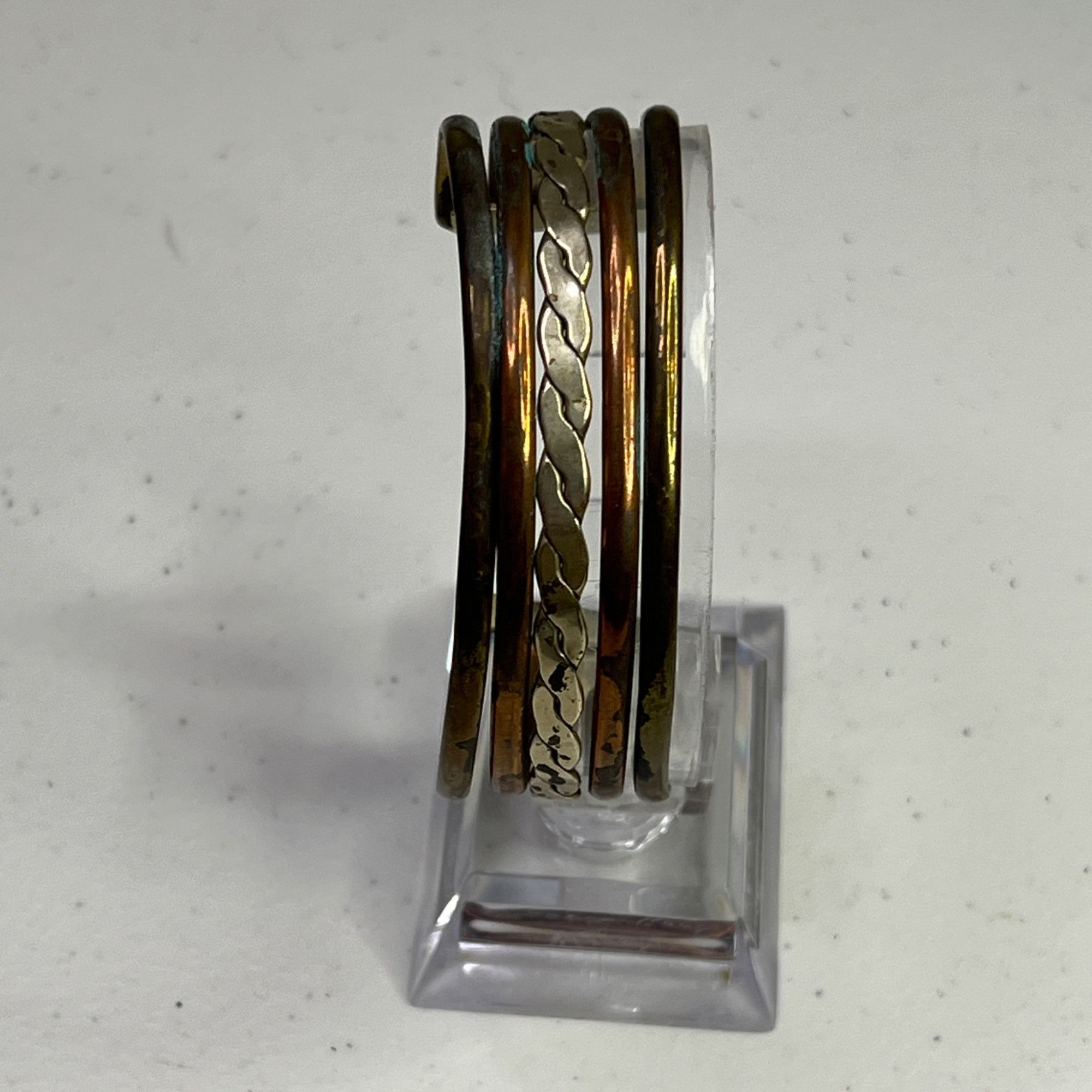 Vintage Vintage Mixed Metal Copper & Brass Open Cuff Bracelet Size ONE SIZE - 4 Thumbnail