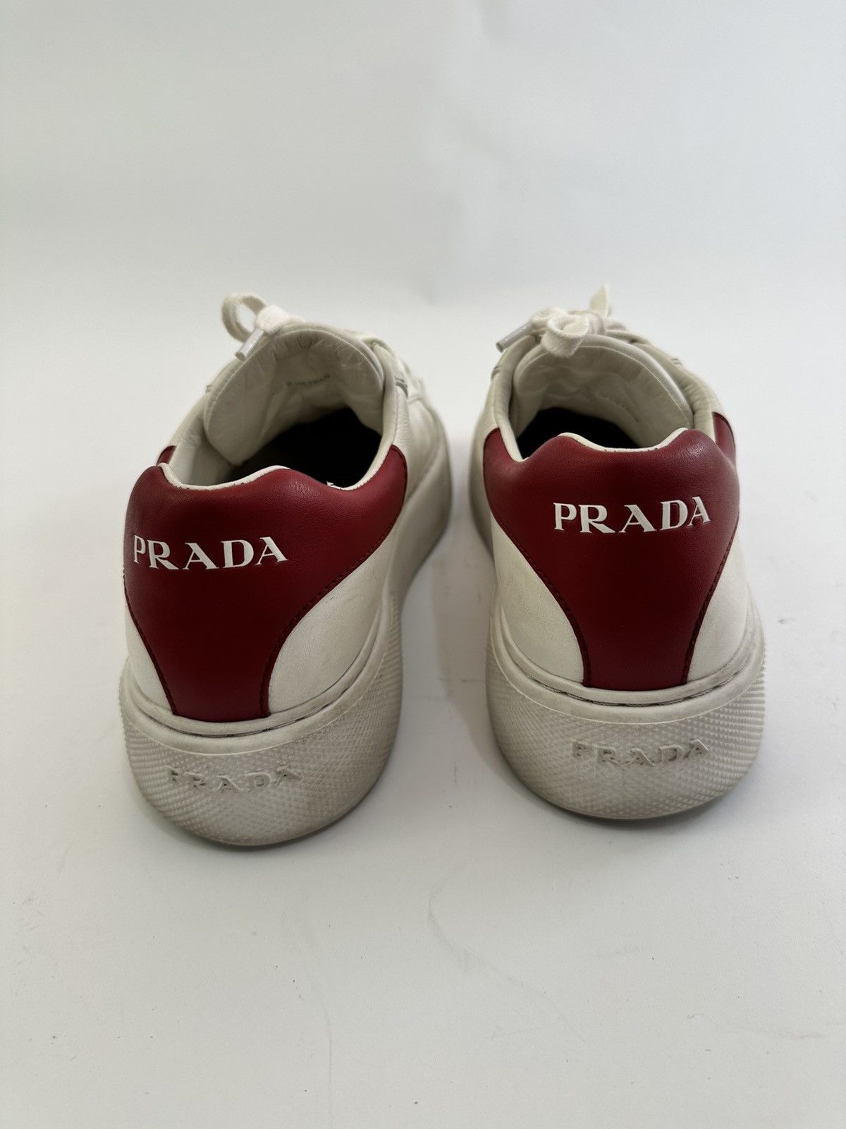 Prada PRADA Vitello Soft Rubber Logo Womens Low Top Sneakers Size US 9 / EU 42 - 4 Thumbnail