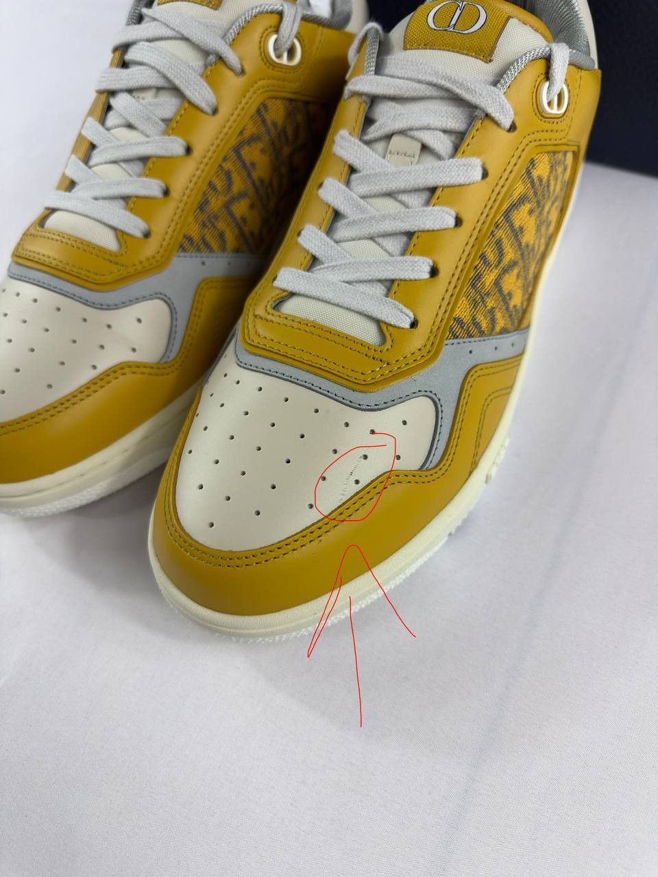 Dior Dior B27 Low 'Dior Oblique' Gold-Tone White Grey Size US 11 / EU 44 - 6 Thumbnail