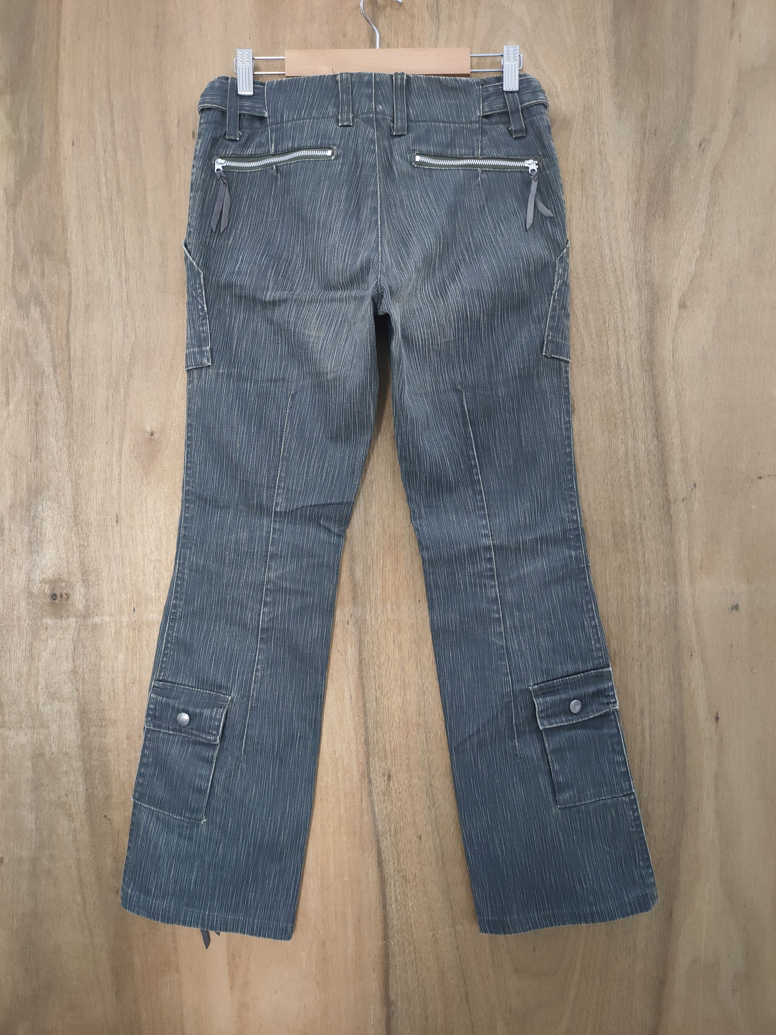 Japanese Brand FLARE MAXFRIZT BLACK MULTIPOCKET CARGO PANTS Size US 27 - 8 Thumbnail