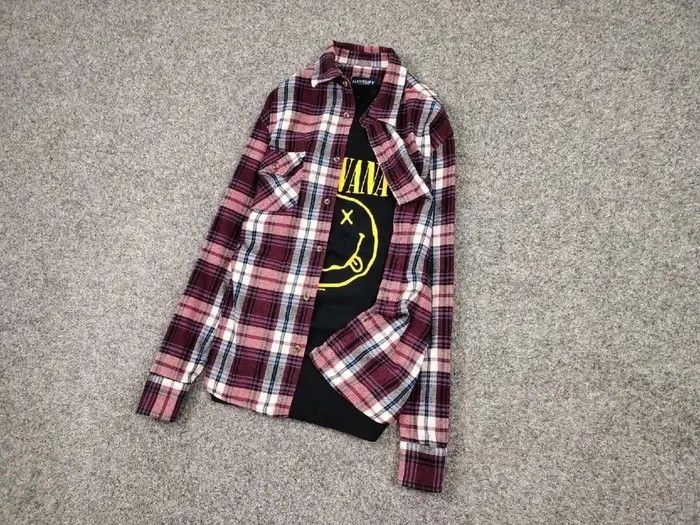 Flannel Vintage Flannel Shirt Travis Scott Style Y2K Style Size US L / EU 52-54 / 3 - 2 Thumbnail