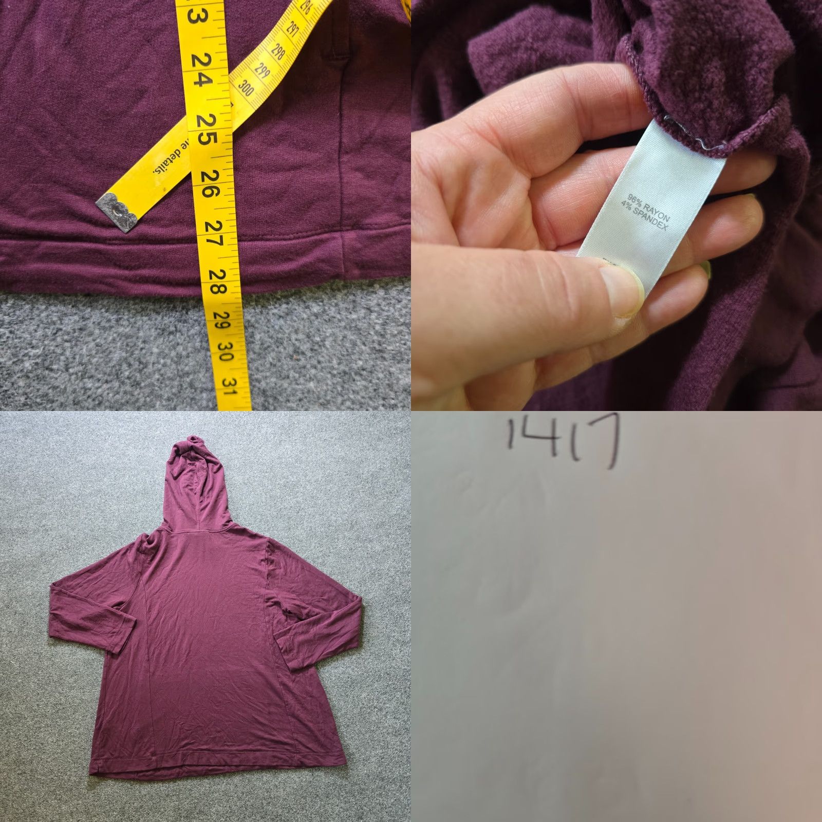J. Jill J Jill Top Womens Large Purple Tranquility Fleece Hoodie Casual Sweatshirt Basic Size L / US 10 / IT 46 - 8 Thumbnail