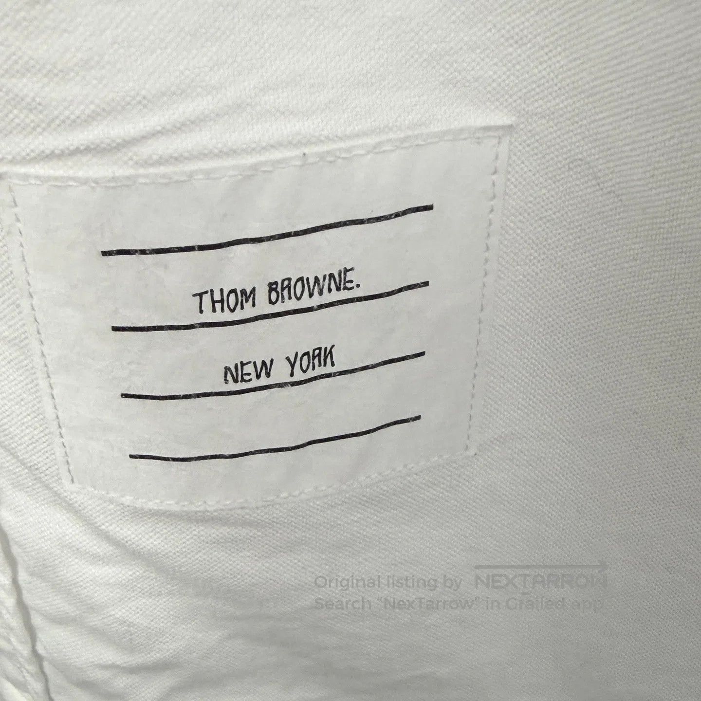 Thom Browne Thom Browne White Double Sleeve Labeled Shirt| Size US M / EU 48-50 / 2 - 4 Thumbnail