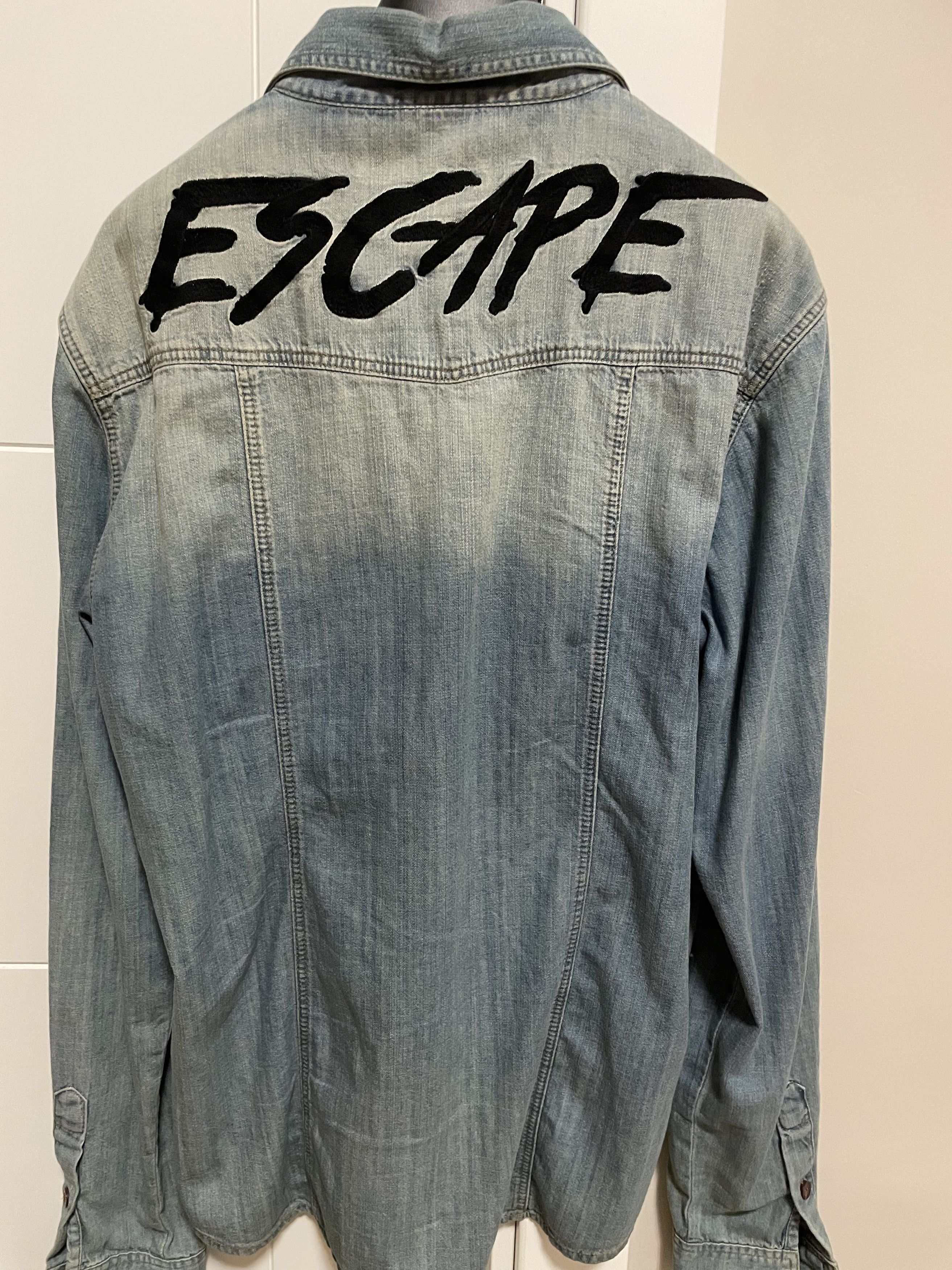 Philipp Plein Philipp Plein Bite Me Shark Denim Shirt M Size US M / EU 48-50 / 2 - 2 Thumbnail