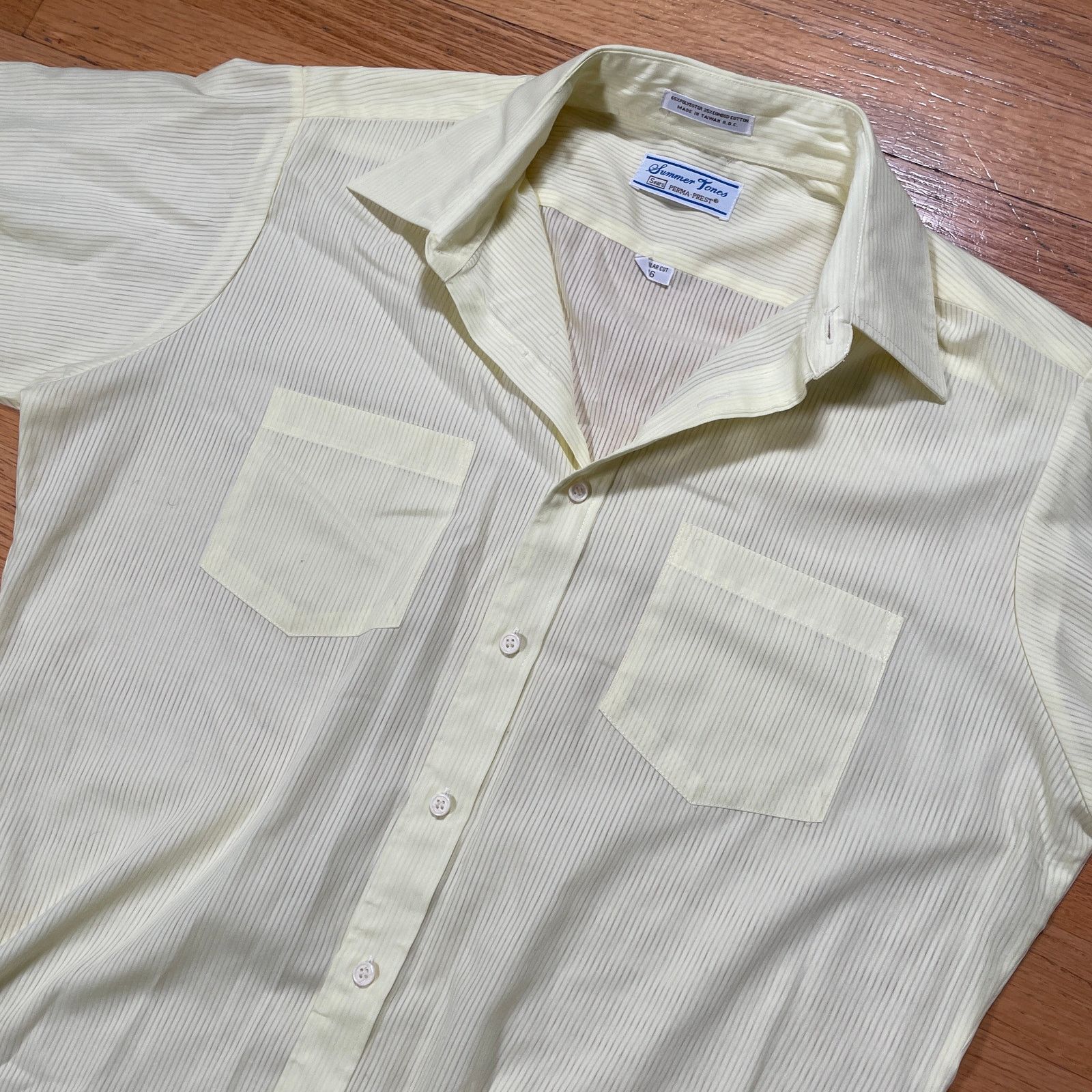 Sears Vintage Sears Summer Tones Shirt Short Sleeve Button Down Size US XL / EU 56 / 4 - 4 Thumbnail