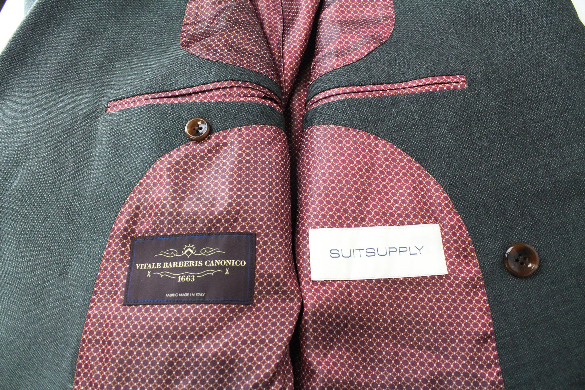 Suitsupply LA SPALLA UK42R Green Wool Double-Breasted Peak 72052 Size 42R - 5 Thumbnail