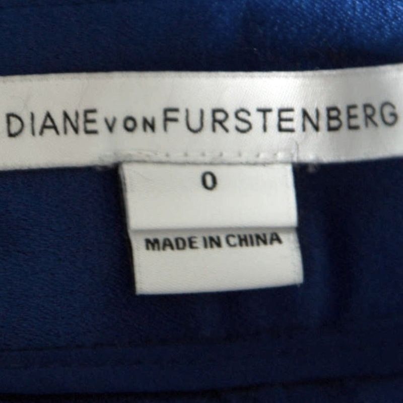 Diane von Furstenberg Diane Von Furstenberg Dark Blue Pants | Size 0 Size 25" / US 0 / IT 36 - 4 Thumbnail