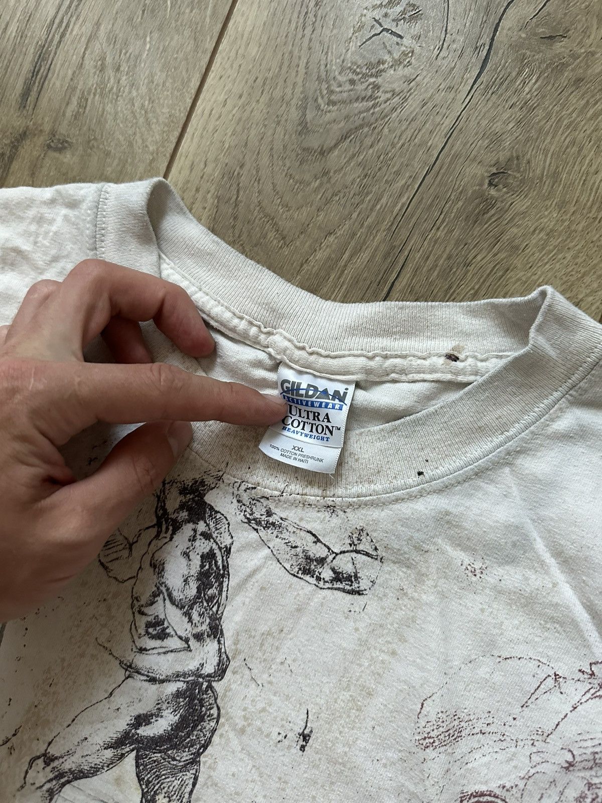 Vintage Michelangelo Full Printed Logo Tee Size US XXL / EU 58 / 5 - 4 Thumbnail