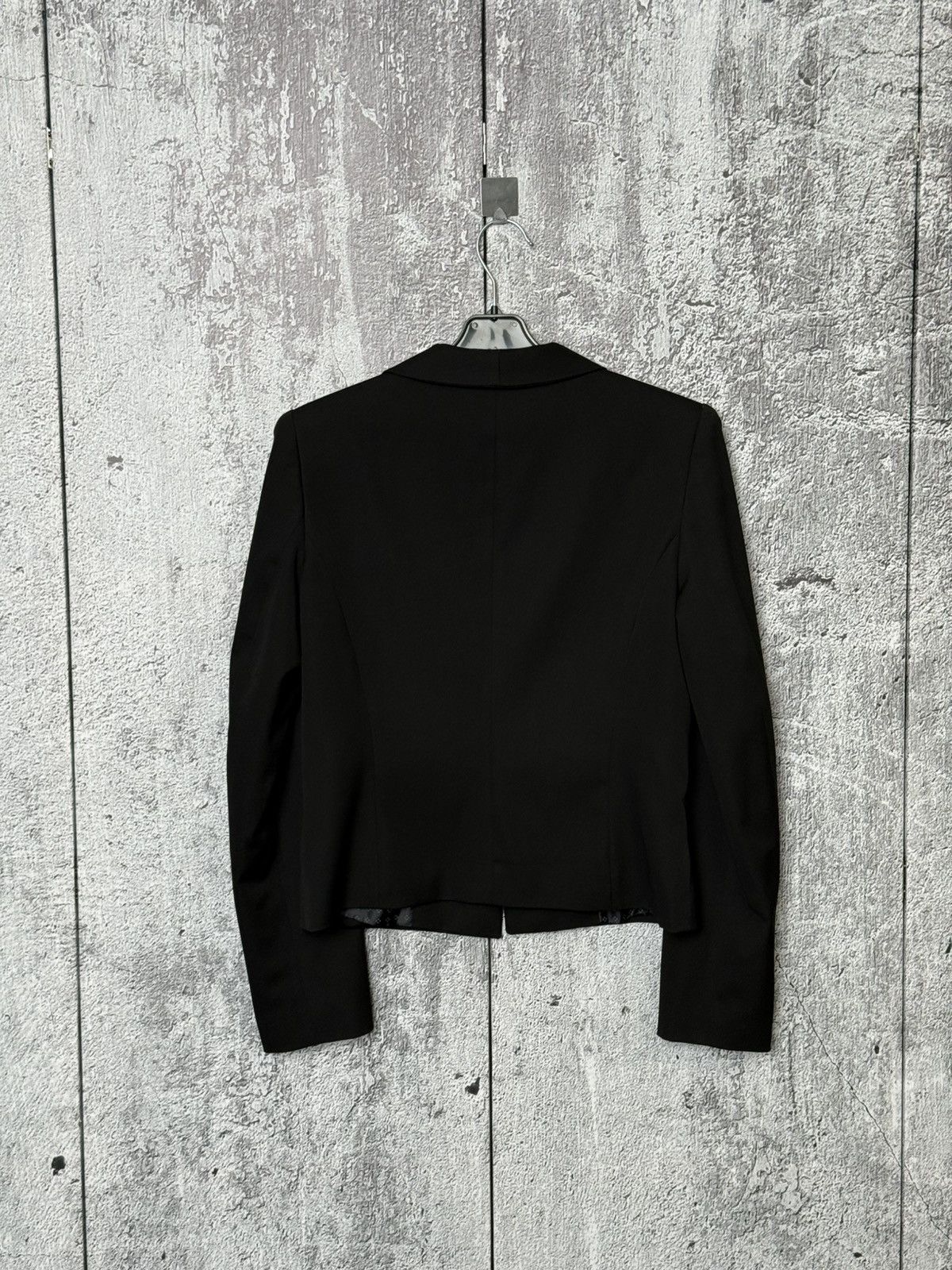 Cop Copine COP COPINE Stratego Veste Black Cropped Blazer Jacket Size S / US 4 / IT 40 - 10 Thumbnail