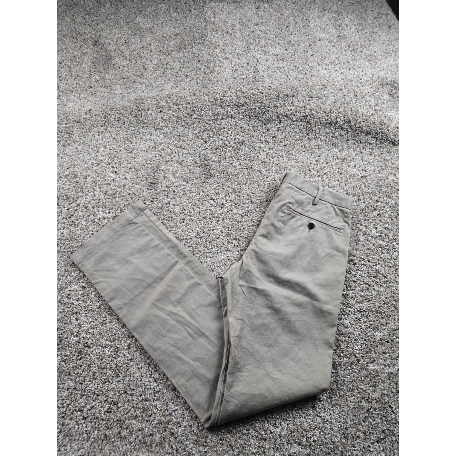 Uniqlo Uniqlo Chino Pants Slim Beig e 30X34 Mens Straight Leg Stretch Casual Business Size US 30 / EU 46 - 2 Thumbnail