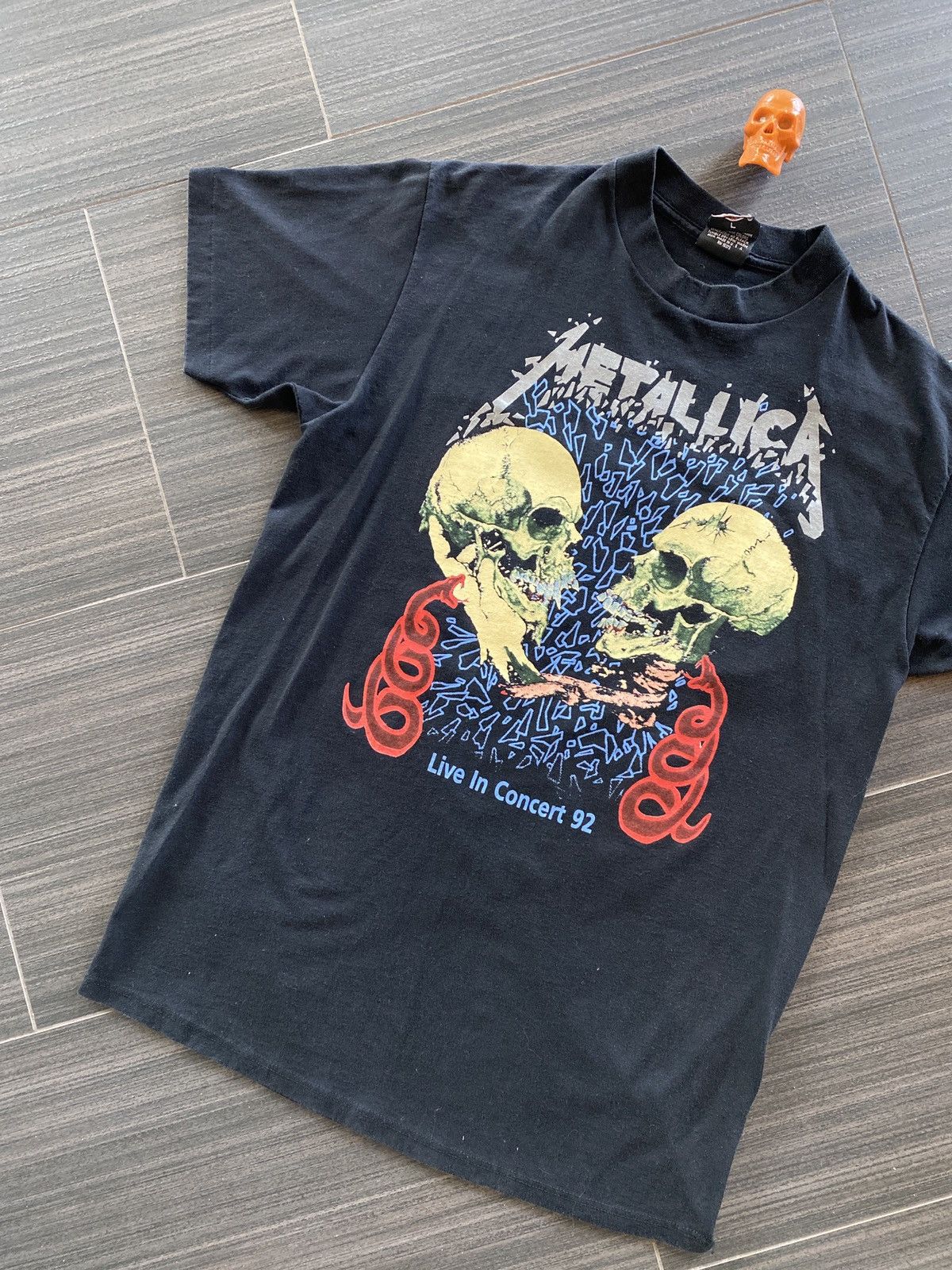 Metallica × Vintage Metallica Rulz ! live in concert 92 tour shirt 