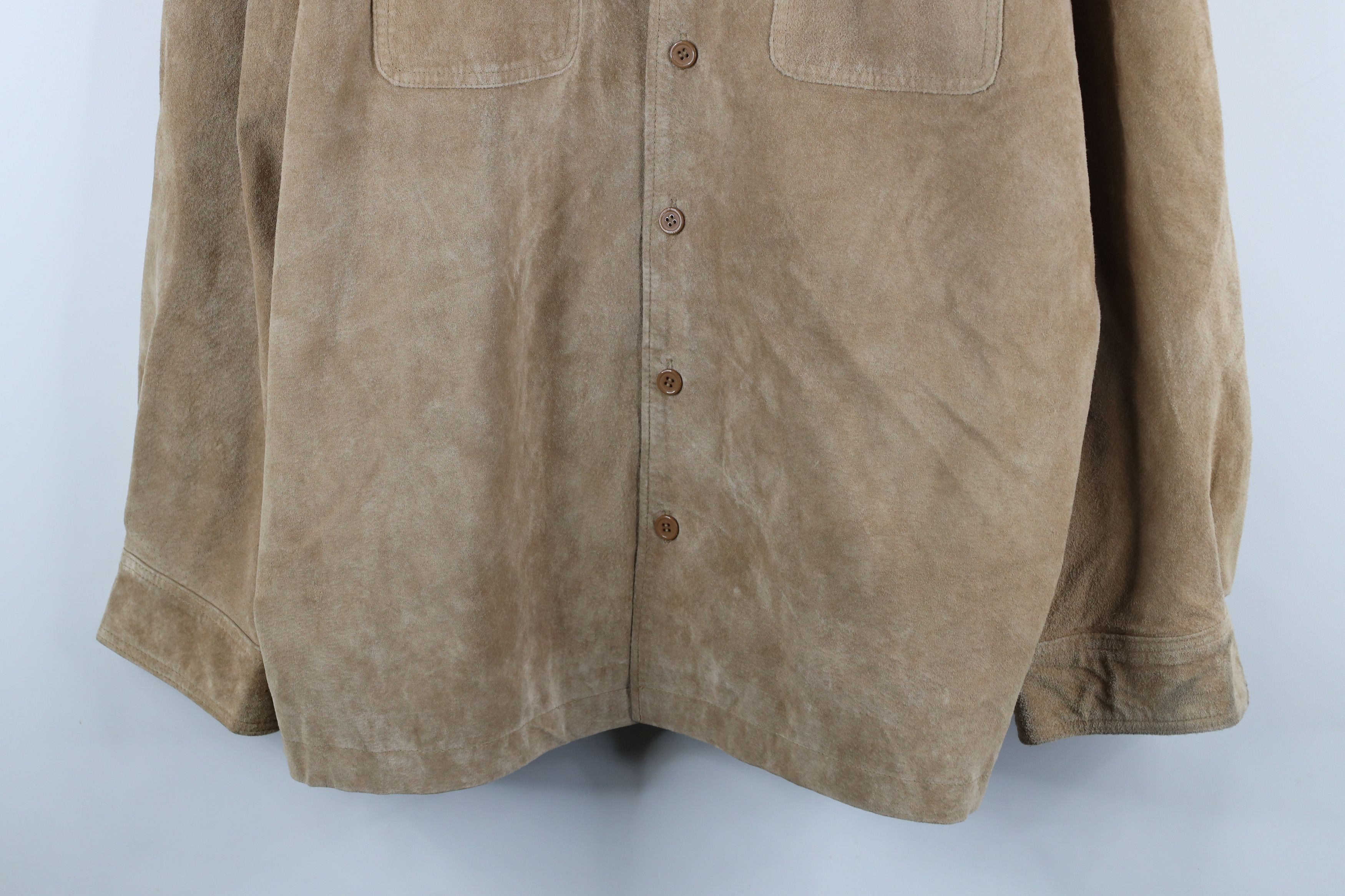 Vintage Vintage 90s Streetwear Collared Button Shirt Jacket Jac Size US L / EU 52-54 / 3 - 3 Thumbnail