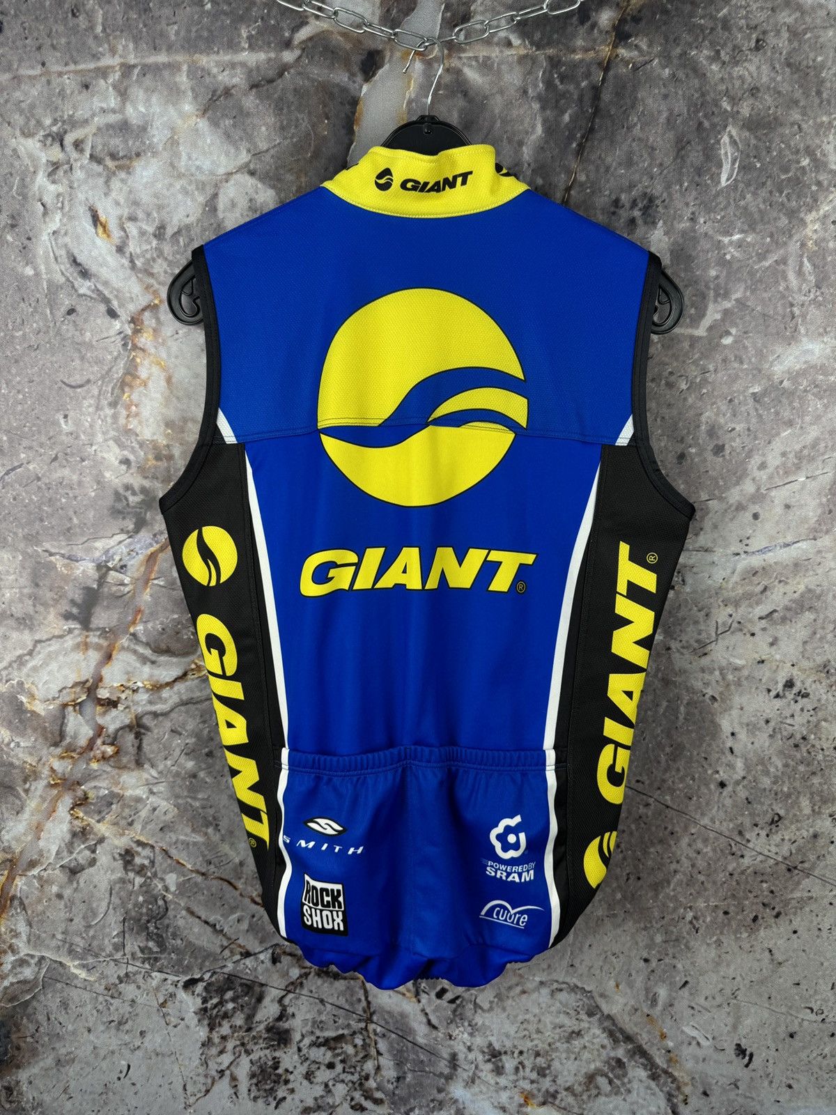 Giant Vintage Giant Cycling Jersey Vest Blue/Yellow SRAM Size US L / EU 52-54 / 3 - 11 Thumbnail