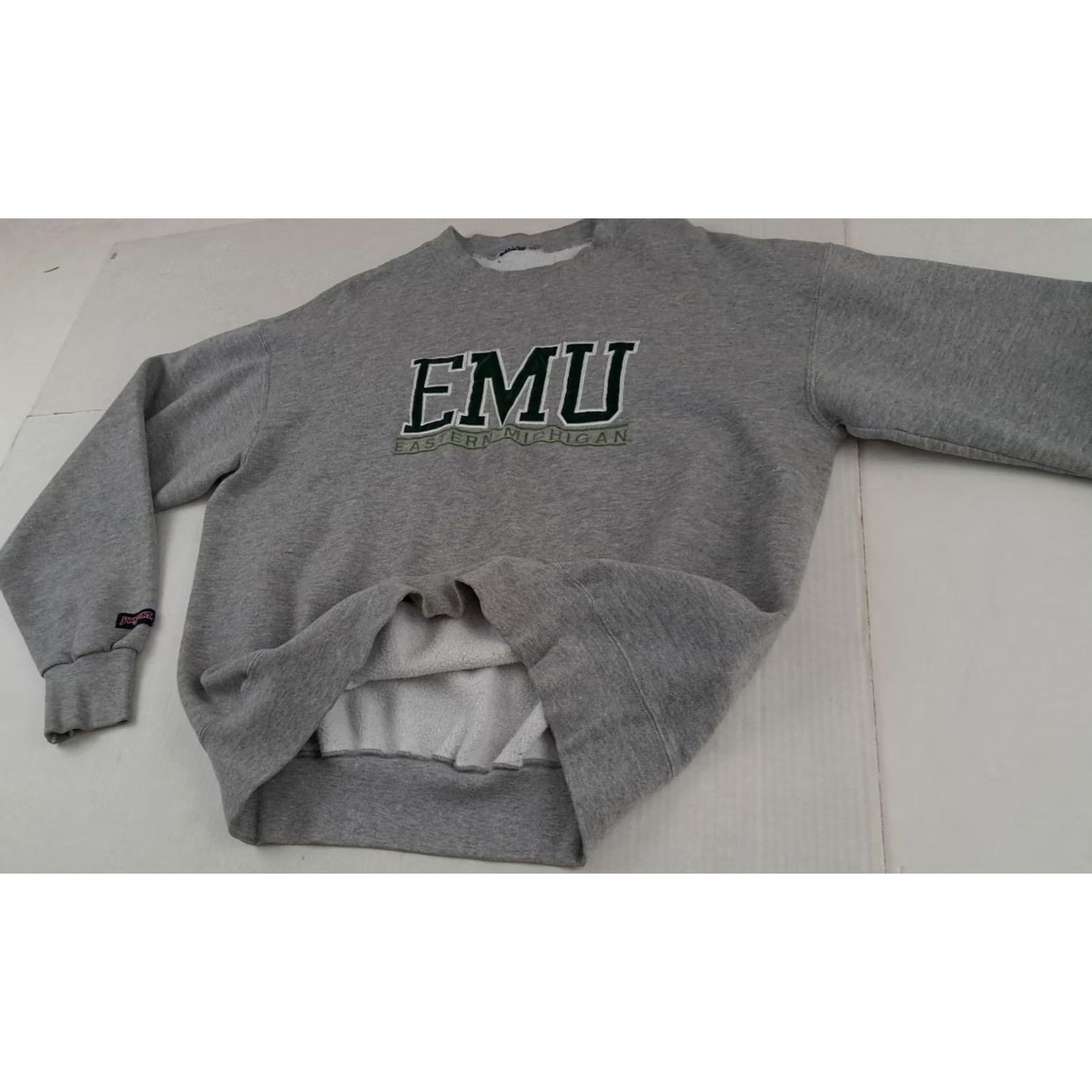 Jansport VINTAGE Eastern Michigan Eagles Embroidered Sweatshirt Large Jansport Grey Size US L / EU 52-54 / 3 - 5 Thumbnail