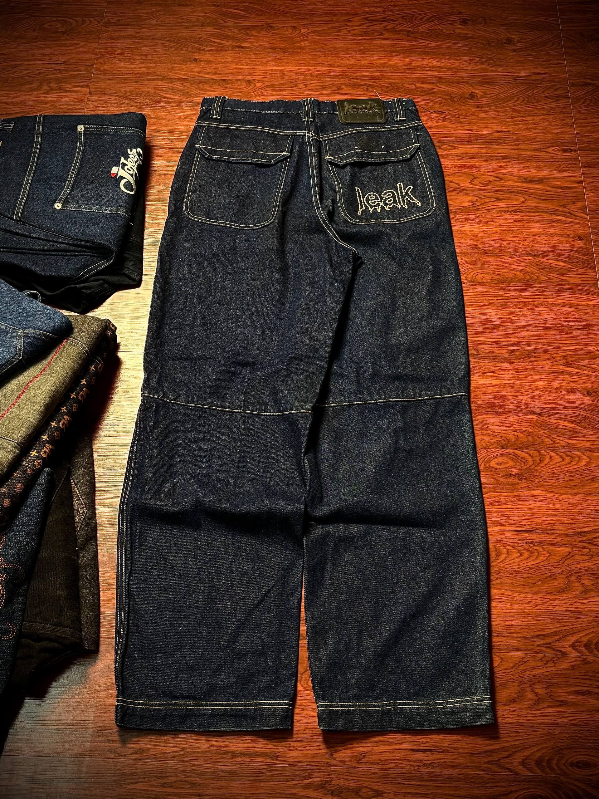 JNCO Vintage 00s Leak Raw Denim Like Evisu Jeans Size US 32 / EU 48 - 1 Thumbnail