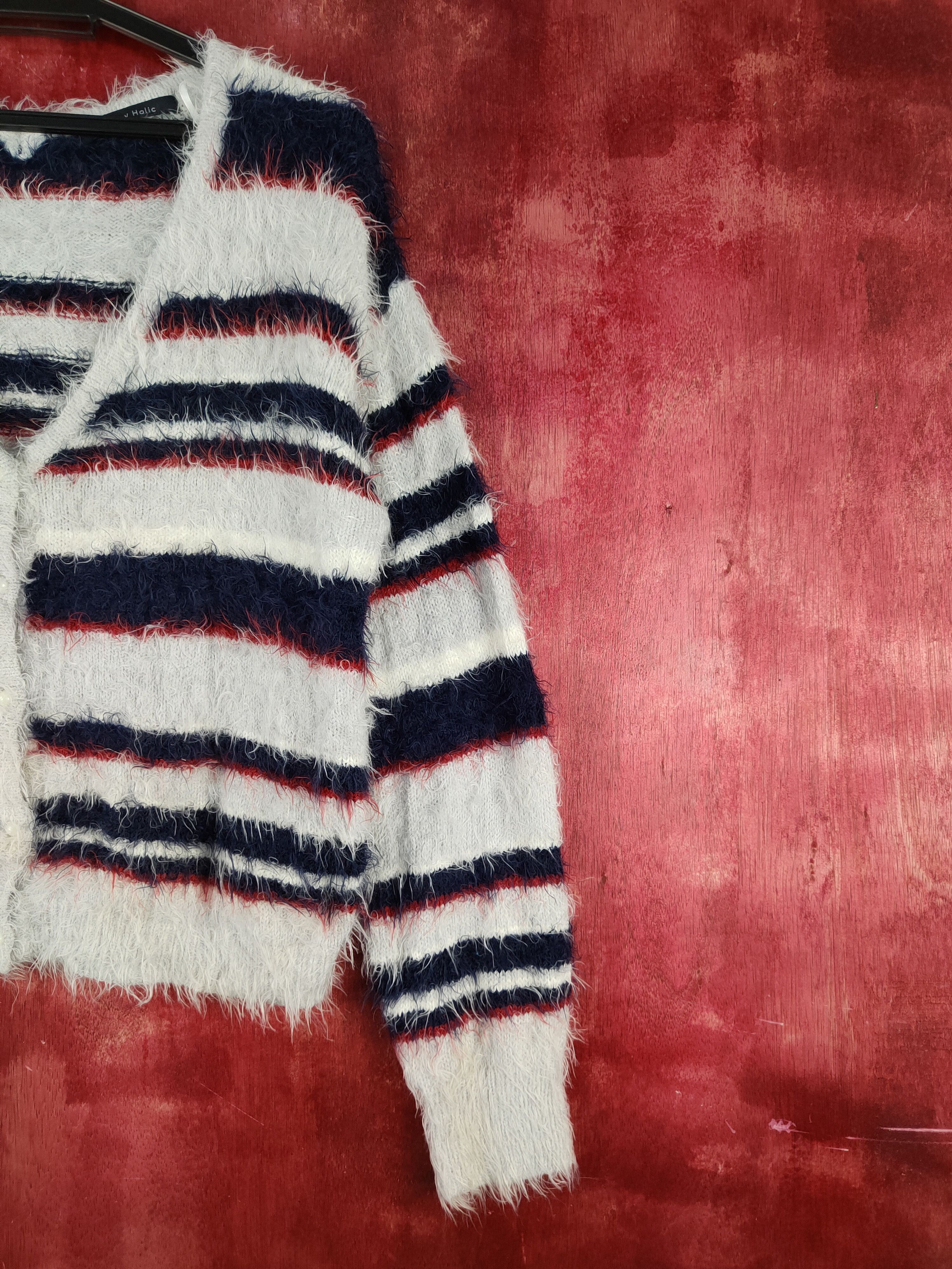 Vintage Holiday Holic Silver Fur Mohair Knitwear Cardigan #S2088 Size M / US 6-8 / IT 42-44 - 5 Thumbnail