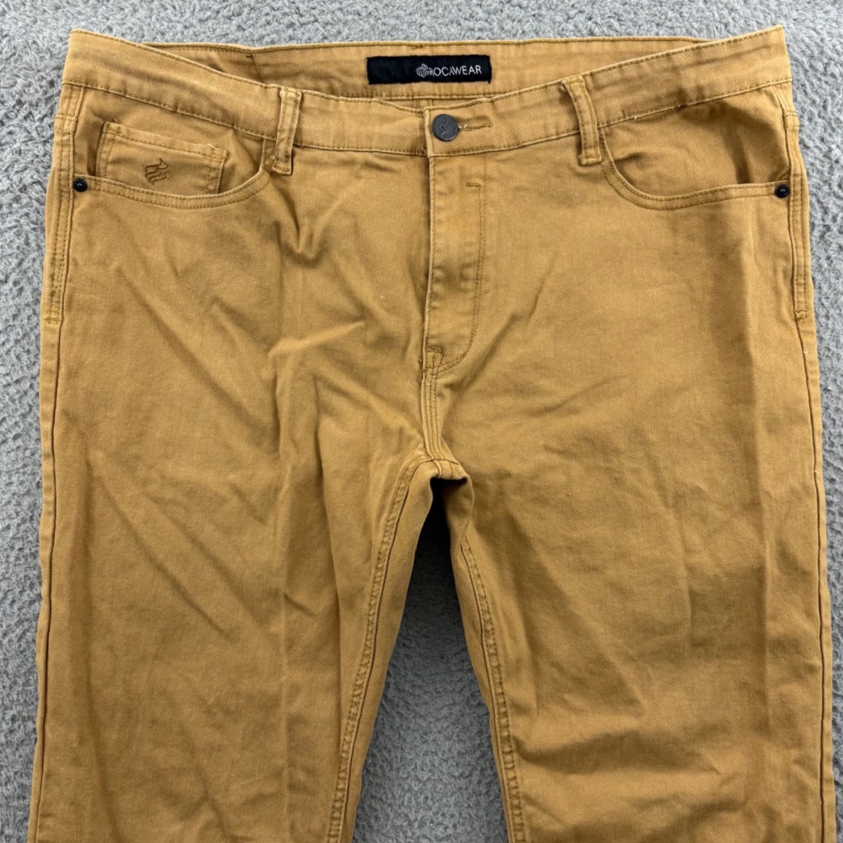 Rocawear VINTAGE Rocawear Jeans Mens 42x32 Yellow Baggy Hip Hop Loose Wide Leg Y2K Size US 42 / EU 58 - 3 Thumbnail