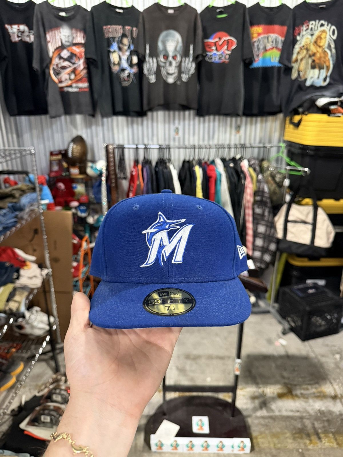 New Era New Era Miami Marlins Fitted 7 1/4 Size ONE SIZE - 1 Thumbnail