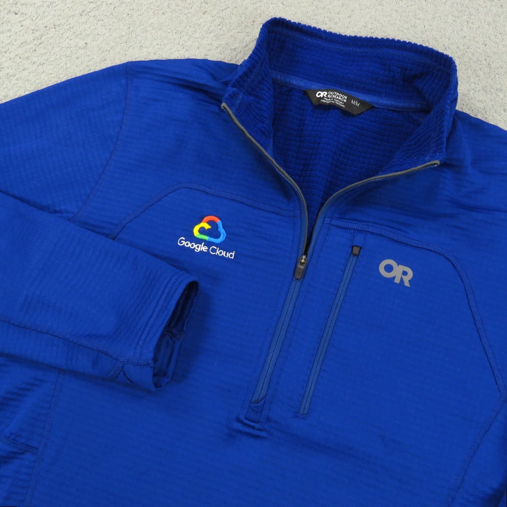 Outdoor Research Outdoor Research Jacket Mens Medium Blue 1/4 Zip Tech Grid Thermal Fleece Waffle Size US M / EU 48-50 / 2 - 3 Thumbnail