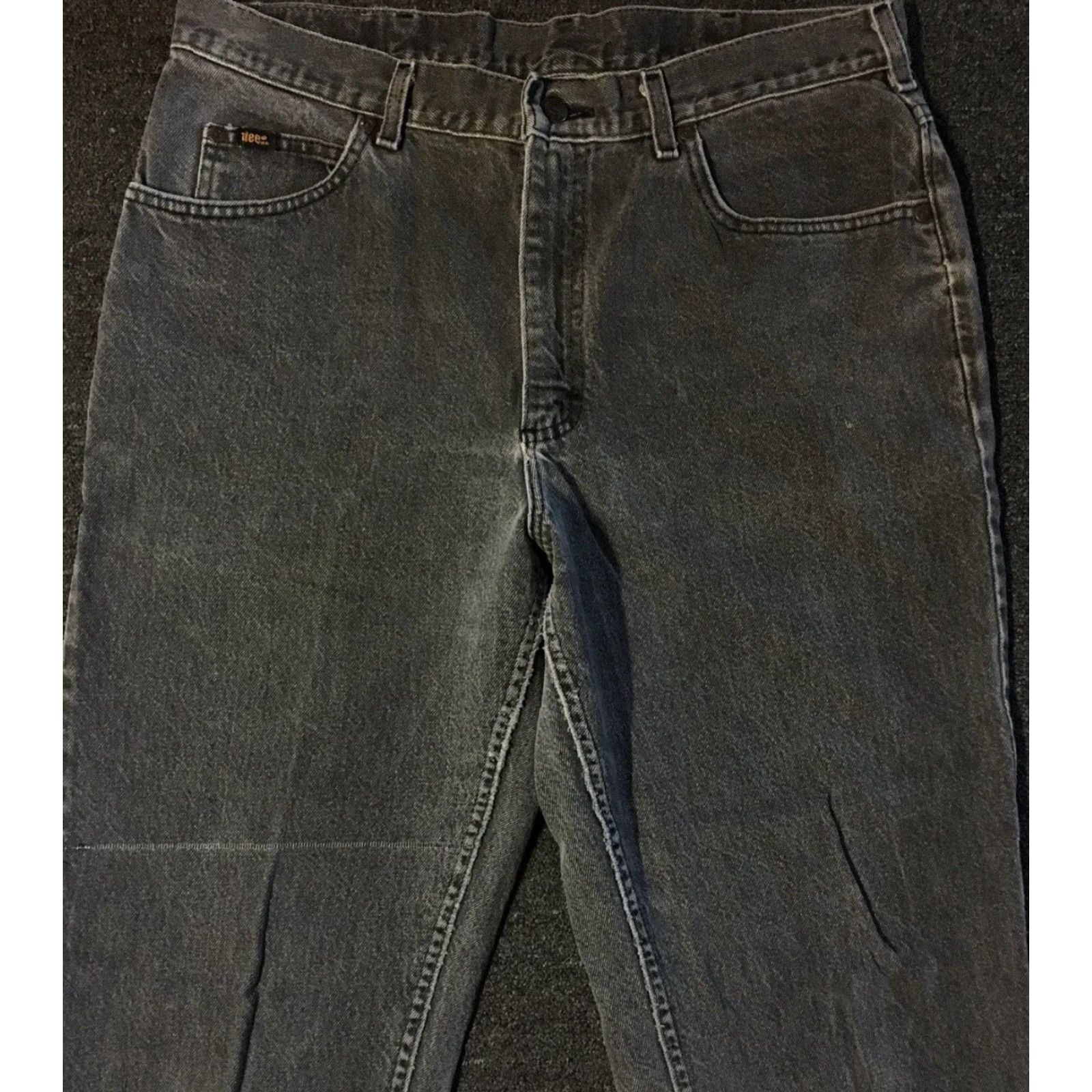 Lee VINTAGE Lee Jeans Distressed 80s 90s Gray 34 Men Inseam 33 Trucker Cowboy Punk Grunge USA Casual Straight) Size US 34 / EU 50 - 7 Thumbnail