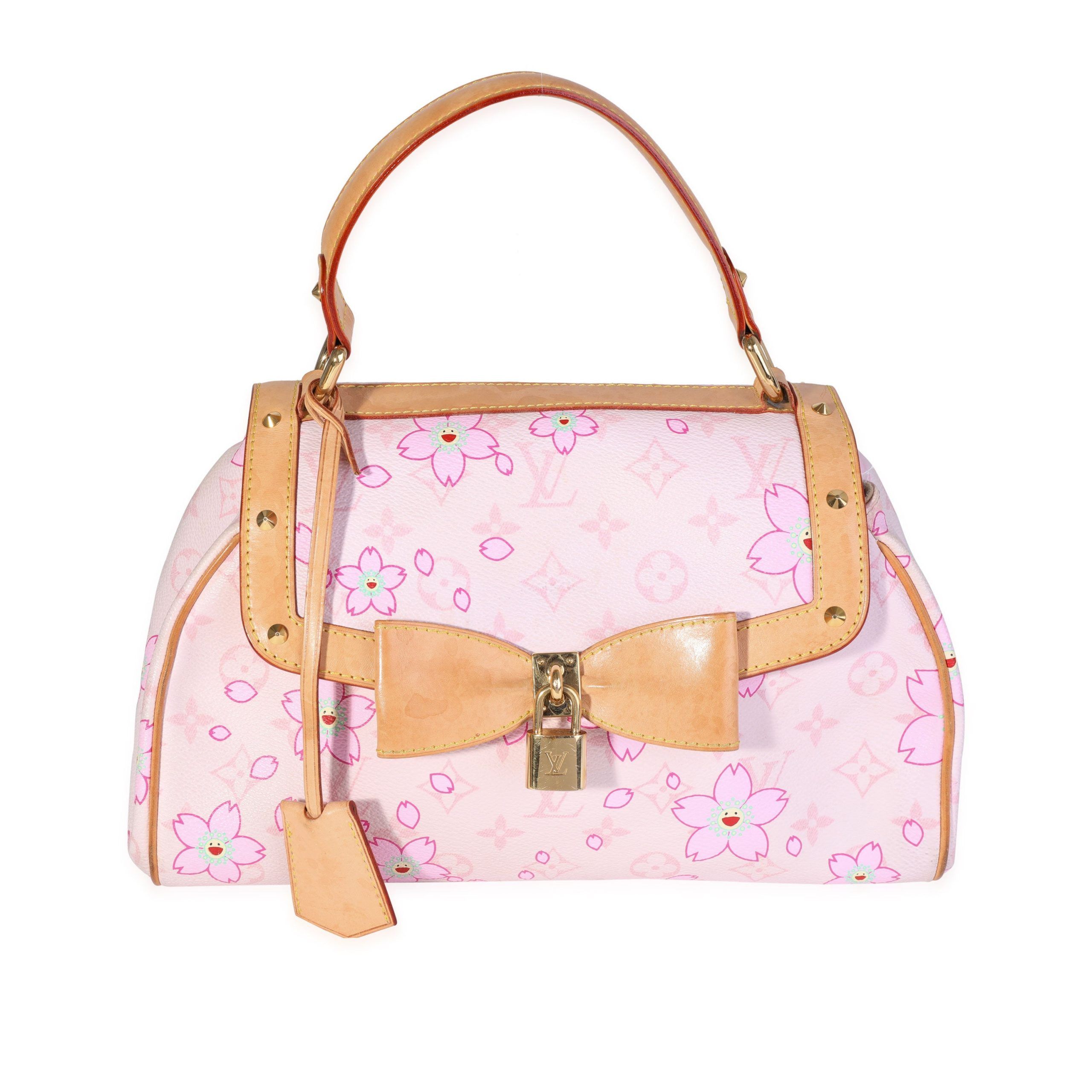 image of Louis Vuitton X Takashi Murakami Cherry Blossom Sac Retro Bag in Pink, Women's
