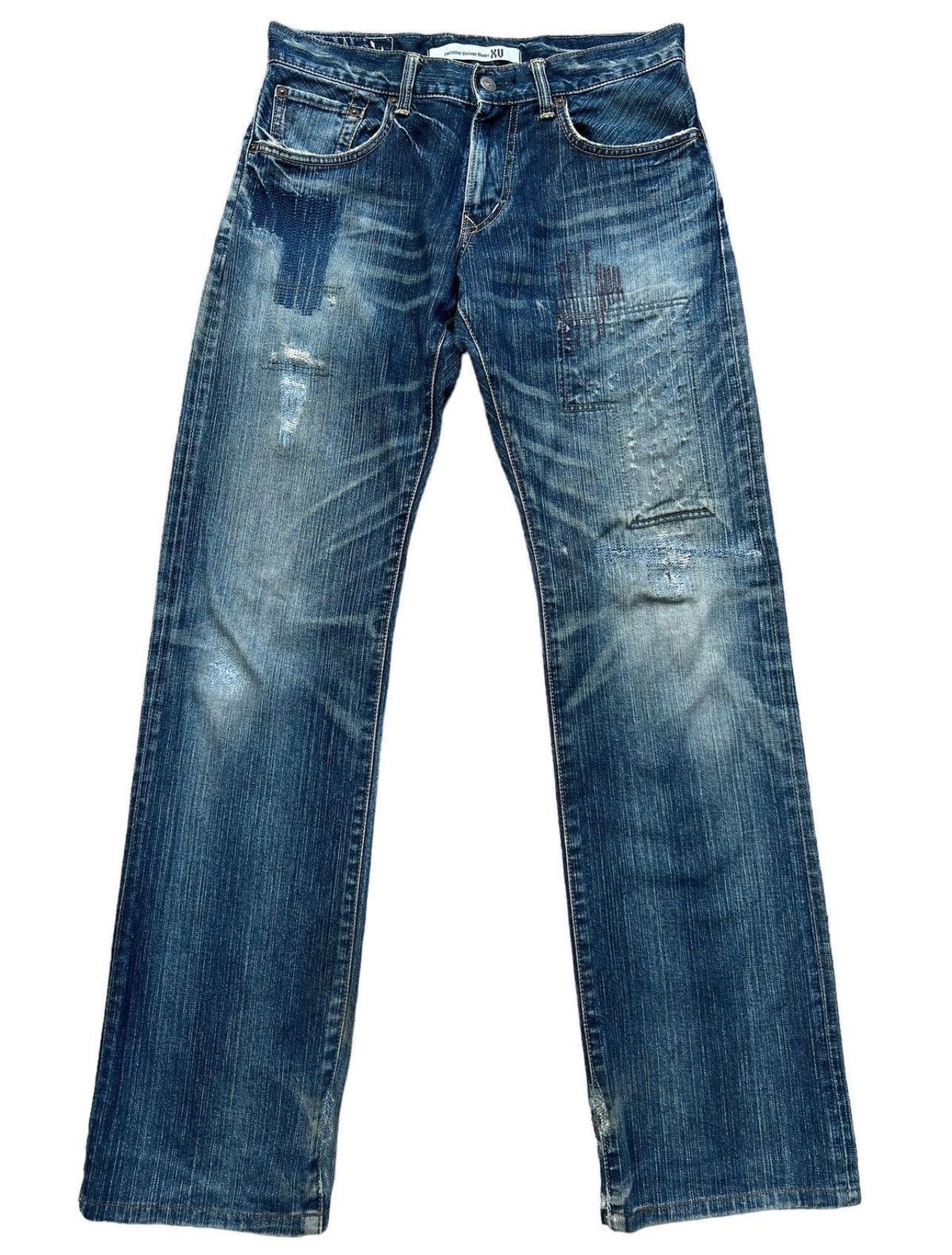 Edwin Vintage Edwin XV Patch Work Jeans Distressed Jeans 32x33.5 Size US 32 / EU 48 - 2 Thumbnail