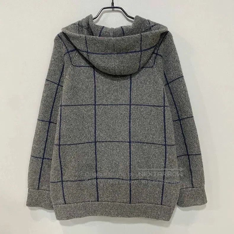Brunello Cucinelli Gray Plaid Cashmere Zip Jacket. Size US XS / EU 42 / 0 - 2 Thumbnail