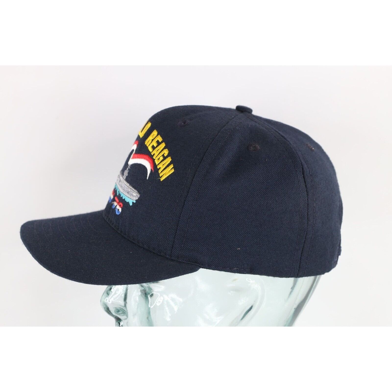 Vintage Vintage 90s Spell Out USS Ronald Reagan CVN 76 Ship Hat Size ONE SIZE - 4 Thumbnail