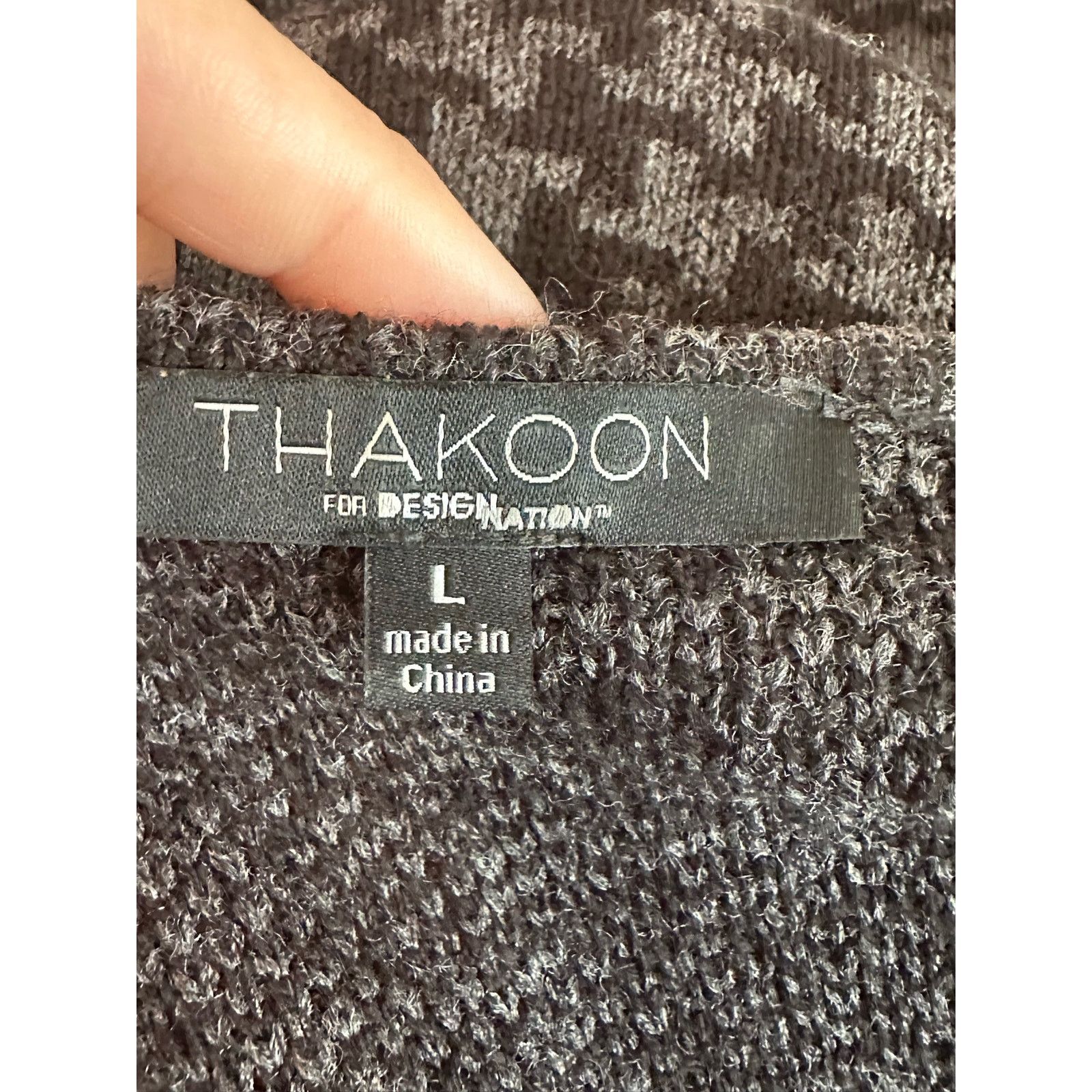 THAKOON Thakoon herringbone knit fringe cardigan sweater size Large Size L / US 10 / IT 46 - 3 Thumbnail