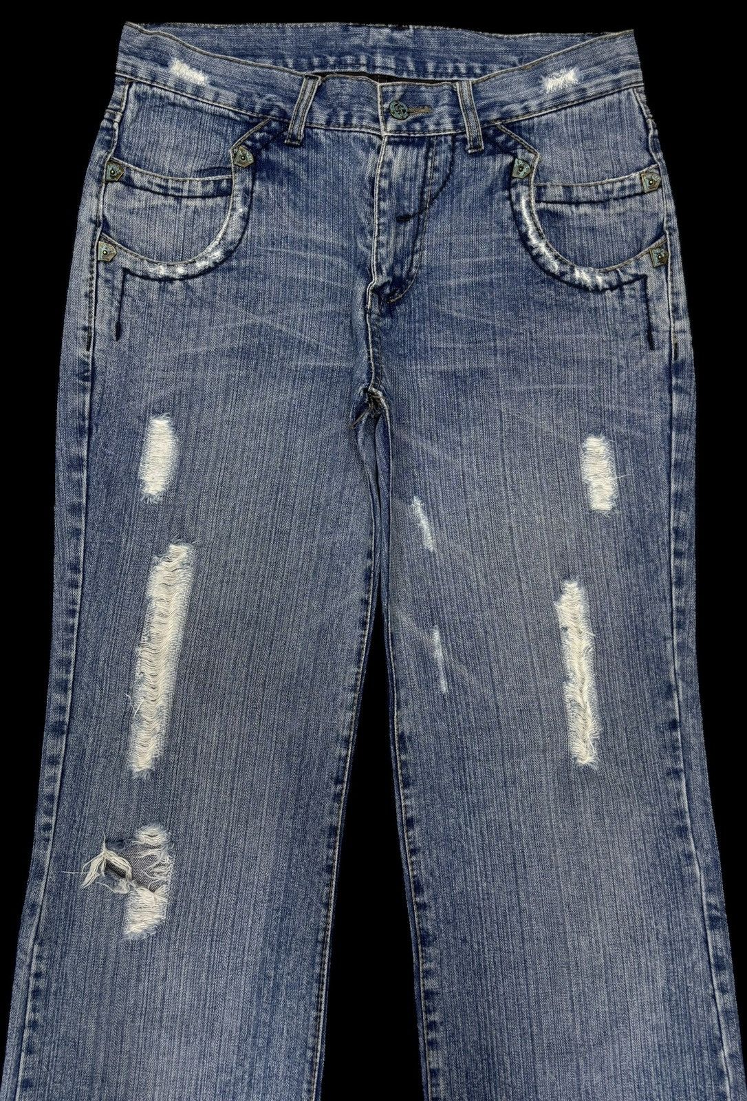 Acne Studios B-S RAW Acne Studios Style Baggy Jeans Distressed Denim Size US 31 - 6 Thumbnail