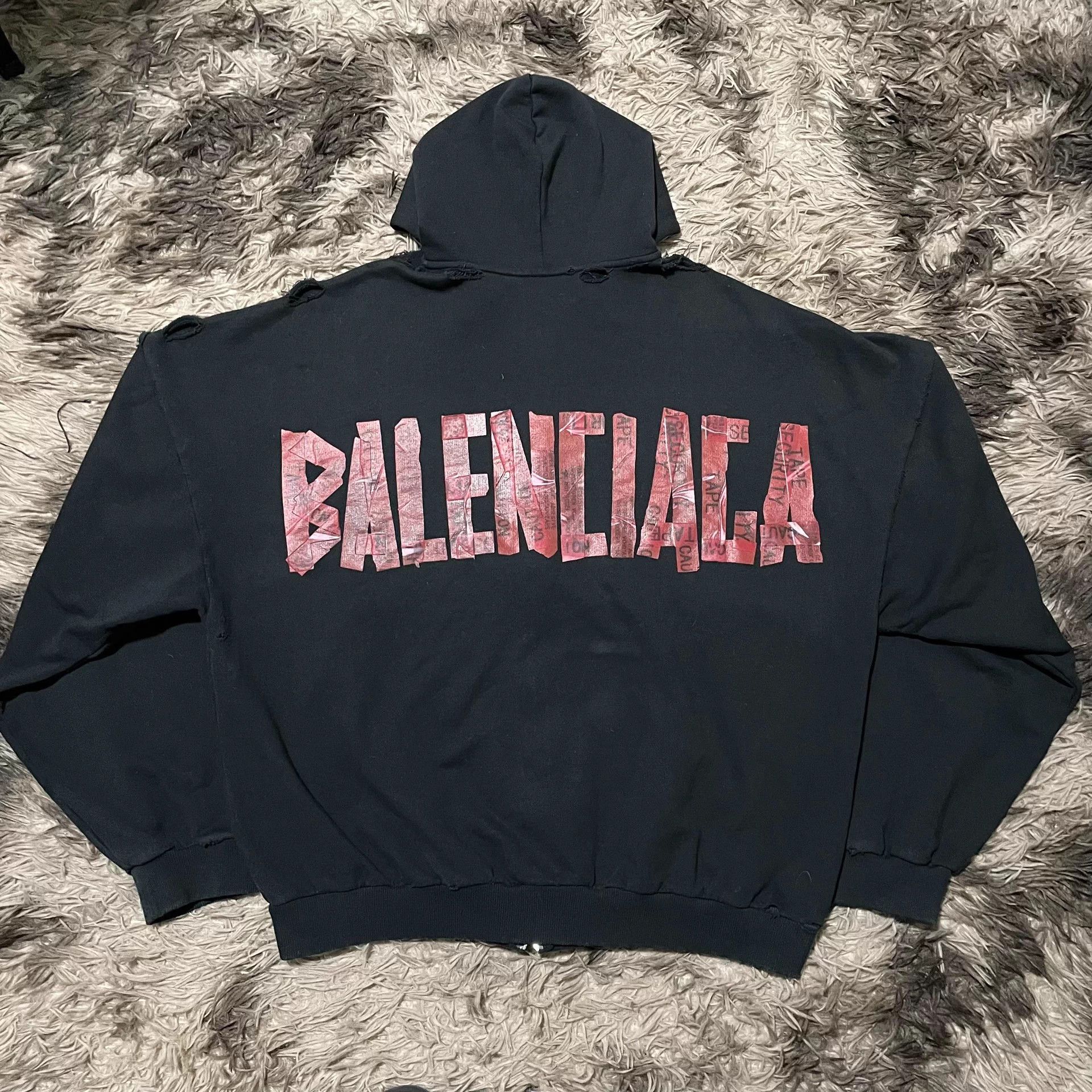 Balenciaga Balenciaga Graffiti Washed Zip Hoodie Size US XL / EU 56 / 4 - 1 Thumbnail