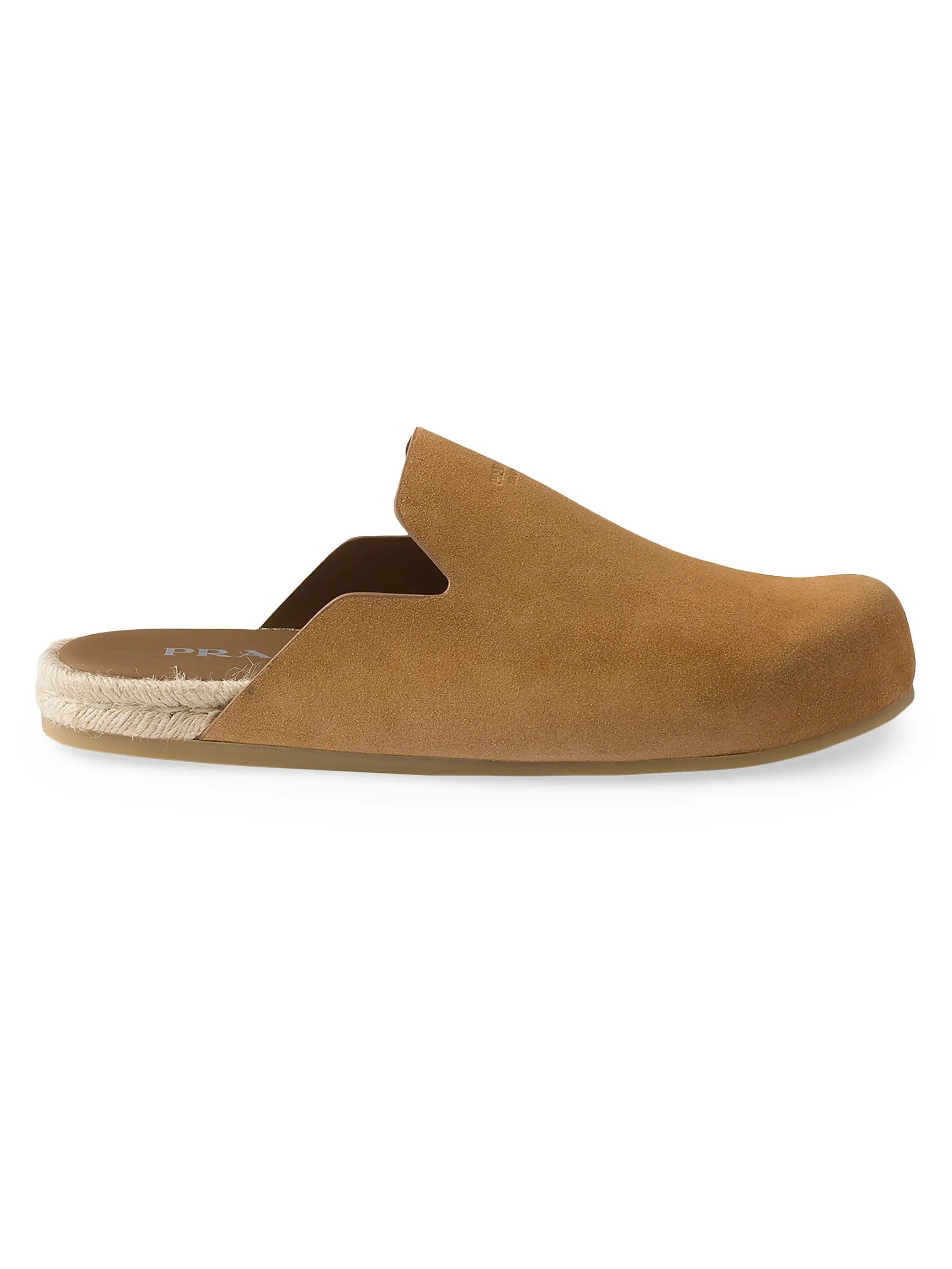 Prada o1bcso1str1025 Suede Mules in Brown Size US 11 / EU 44 - 1 Thumbnail