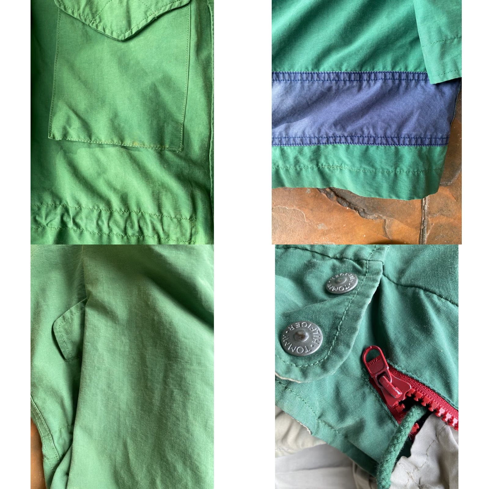 Tommy Hilfiger VINTAGE Tommy Hilfiger Outdoors Windbreaker Chore Jacket Large Green L Size US L / EU 52-54 / 3 - 8 Thumbnail