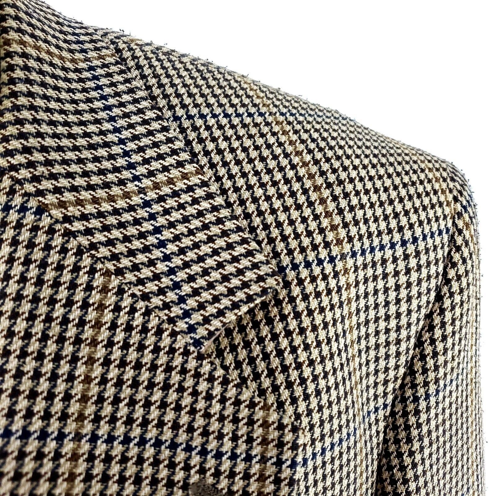 Bill Blass Bill Blass Bespoke Wool Silk 2 Button Sport Coat 40R Brown T Size 40R - 2 Thumbnail