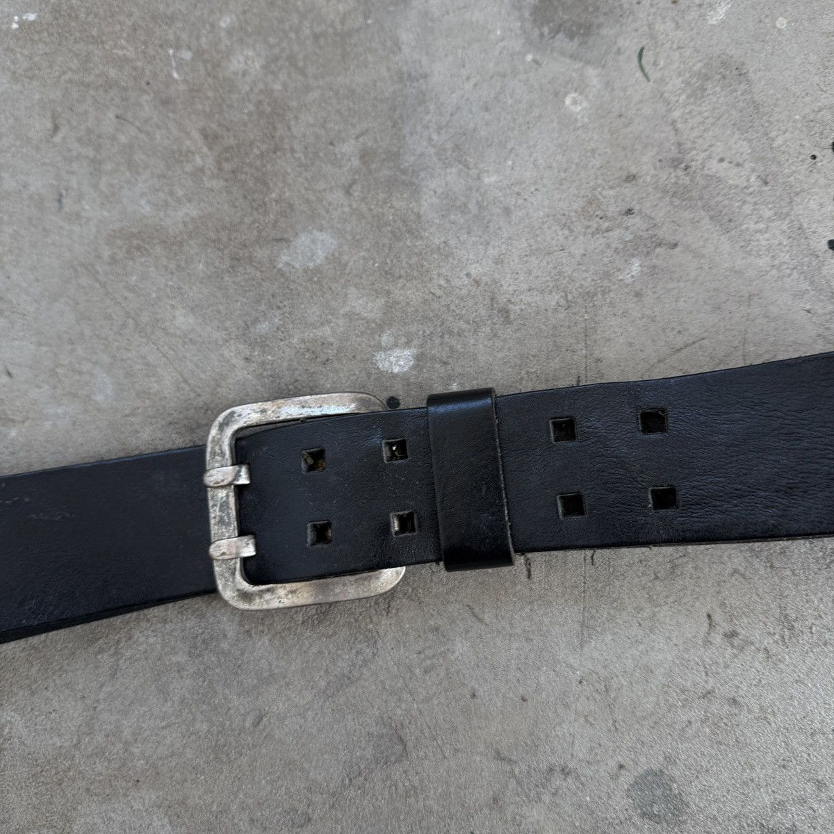 Seditionaries Vintage Silver Geek Leather Belt Size ONE SIZE - 4 Thumbnail