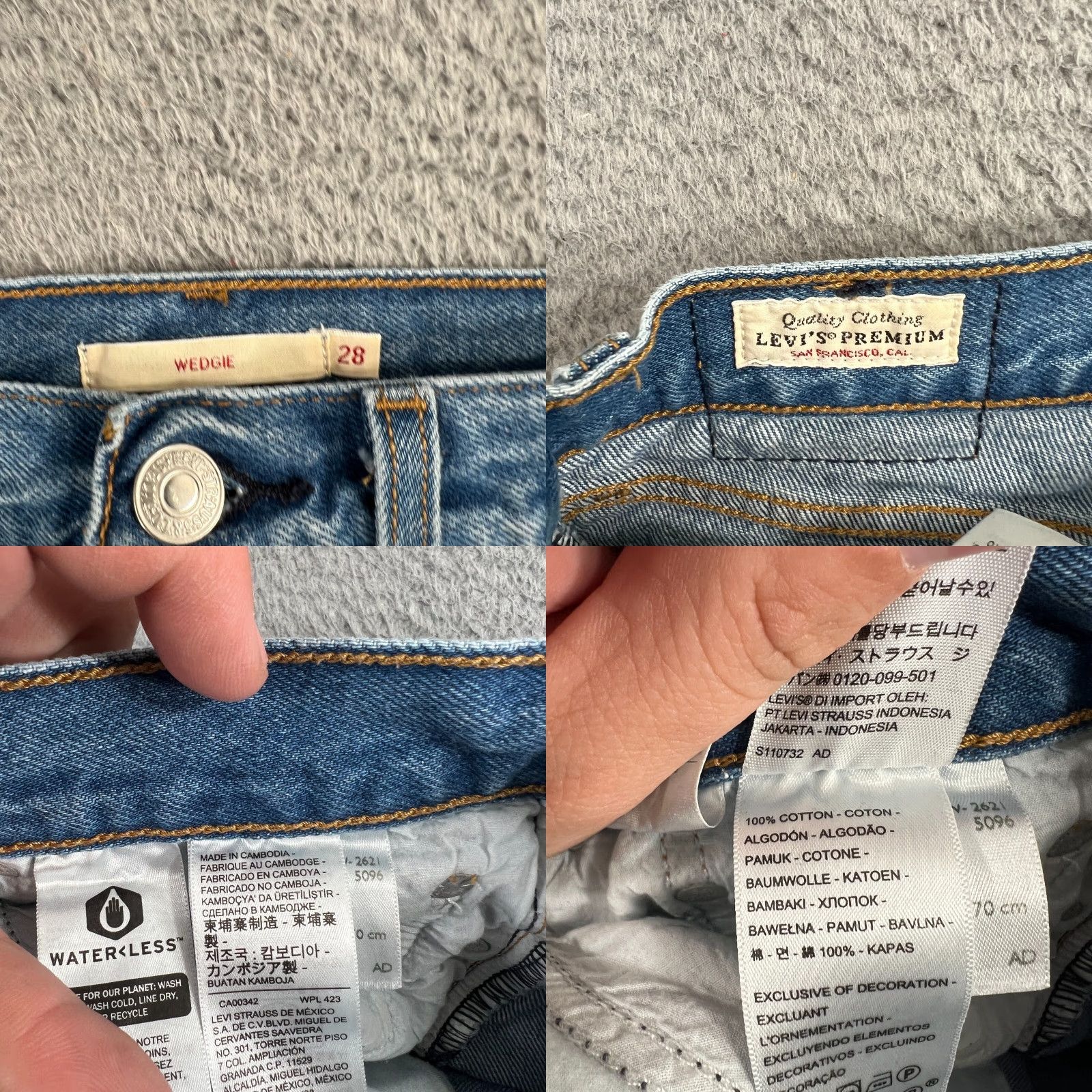 Levi's Levis Premium Wedgie Womens 28 Straight Jeans Medium Wash Denim Size 28" / US 6 / IT 42 - 8 Thumbnail