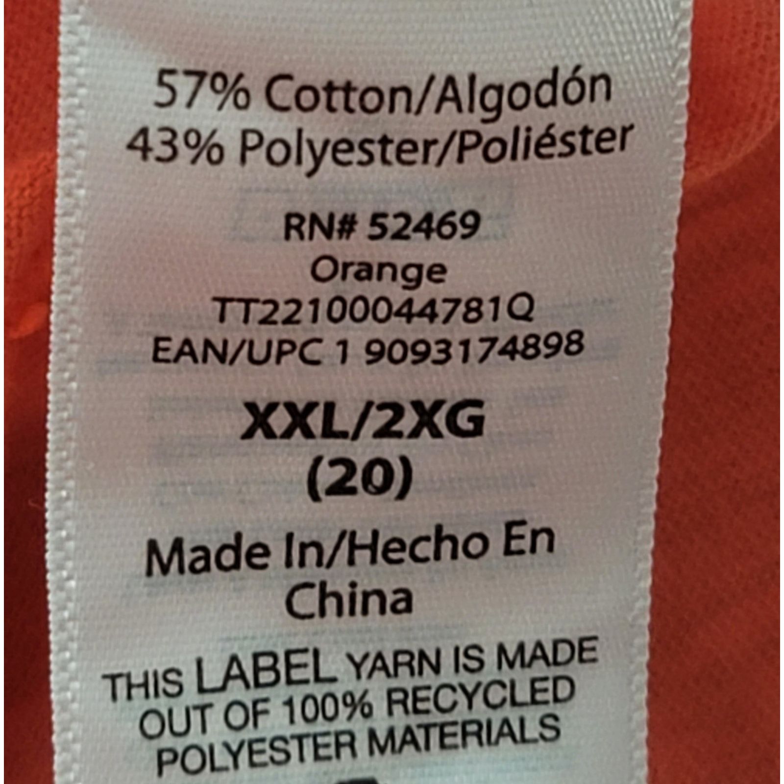 Other Time And Tru Orange Bumpy Raised Material Top XXL 20 Size XXL / US 16-18 / IT 52-54 - 4 Thumbnail