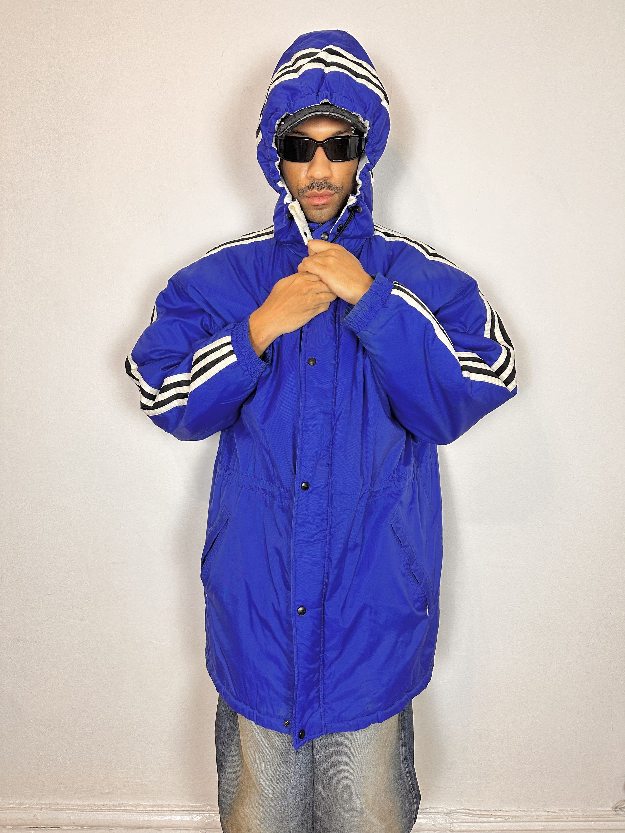 Adidas Vintage ADIDAS Blue Winter Puffer Coat - XXL Size US XXL / EU 58 / 5 - 1 Thumbnail
