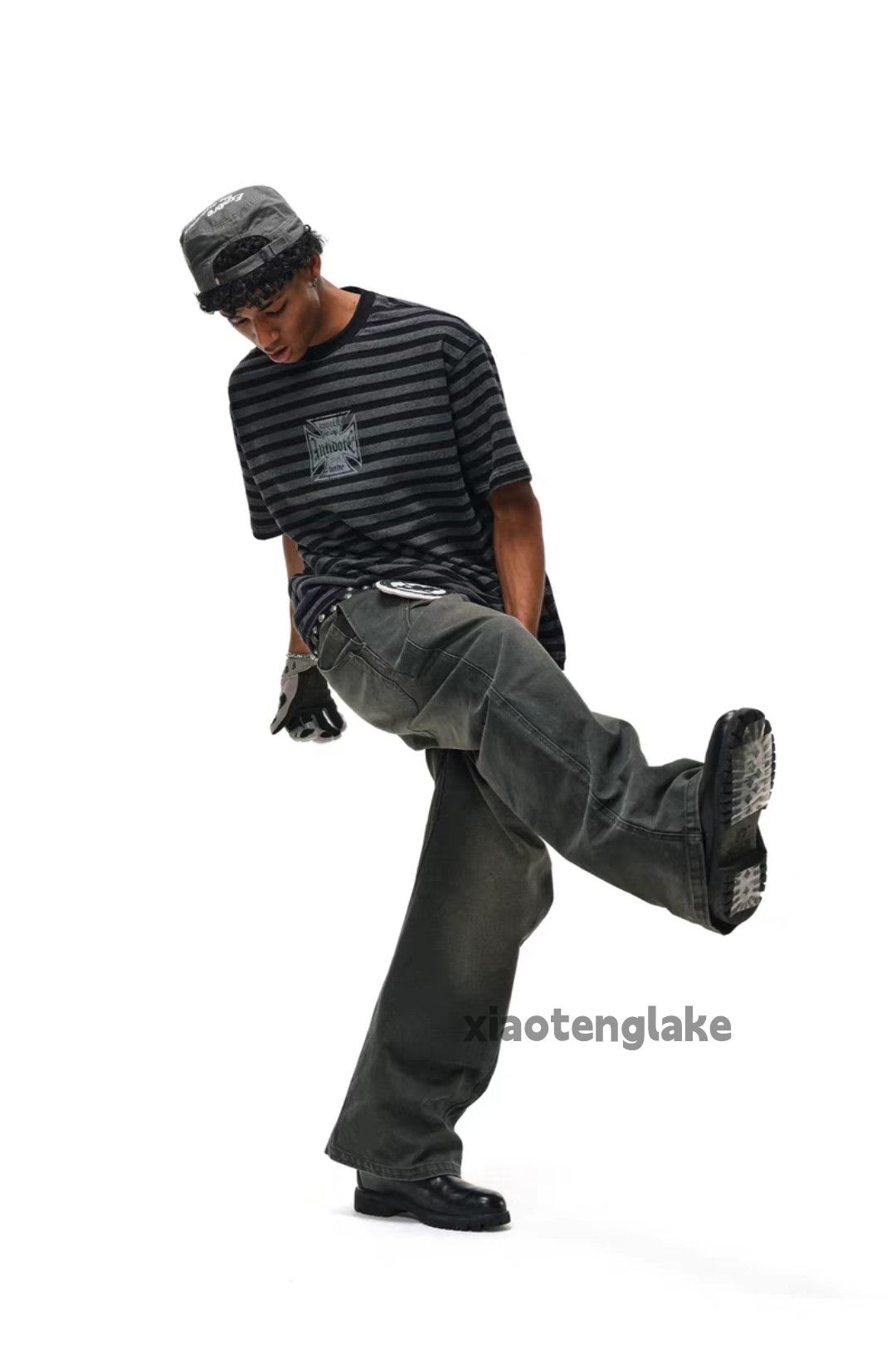 Vintage Utility washed faded loose baggy skate pleated cargo pants Size US 34 / EU 50 - 2 Thumbnail