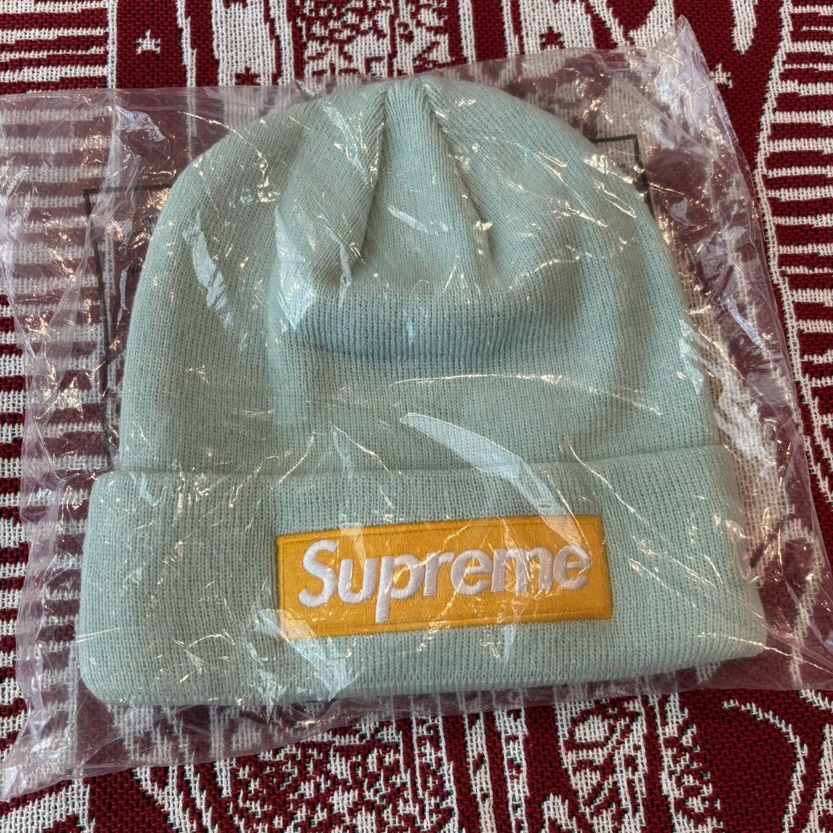 Supreme beanie best sale ice blue