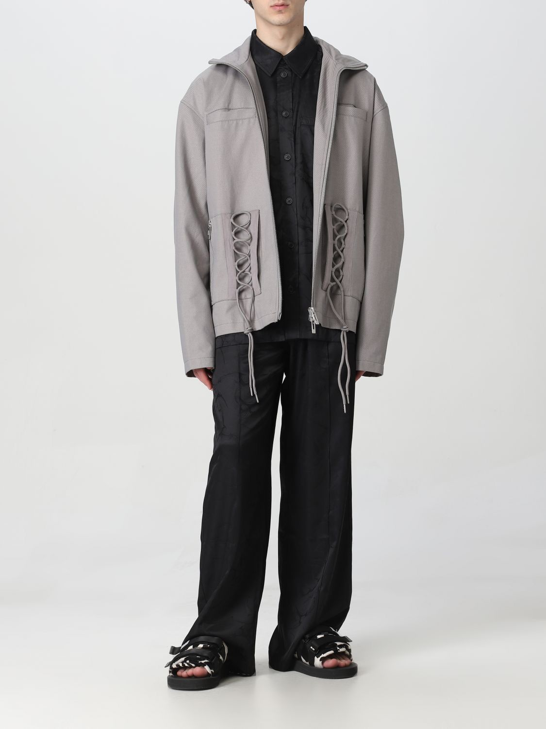 Han Kjobenhavn !DS! FW22 Han Kjobenhavn Cotton Cargo Grey Laced Jacket Size US M / EU 48-50 / 2 - 3 Thumbnail