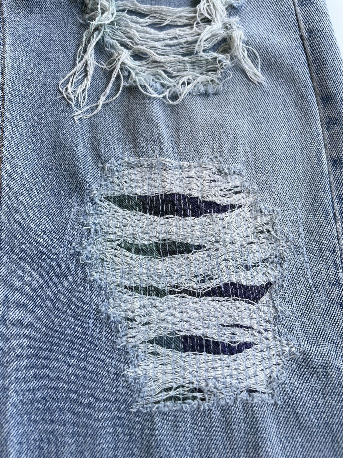 Levi's Vintage Clothing Vintage Levis 522 Ripped Distressed Denim Size US 32 / EU 48 - 12 Thumbnail