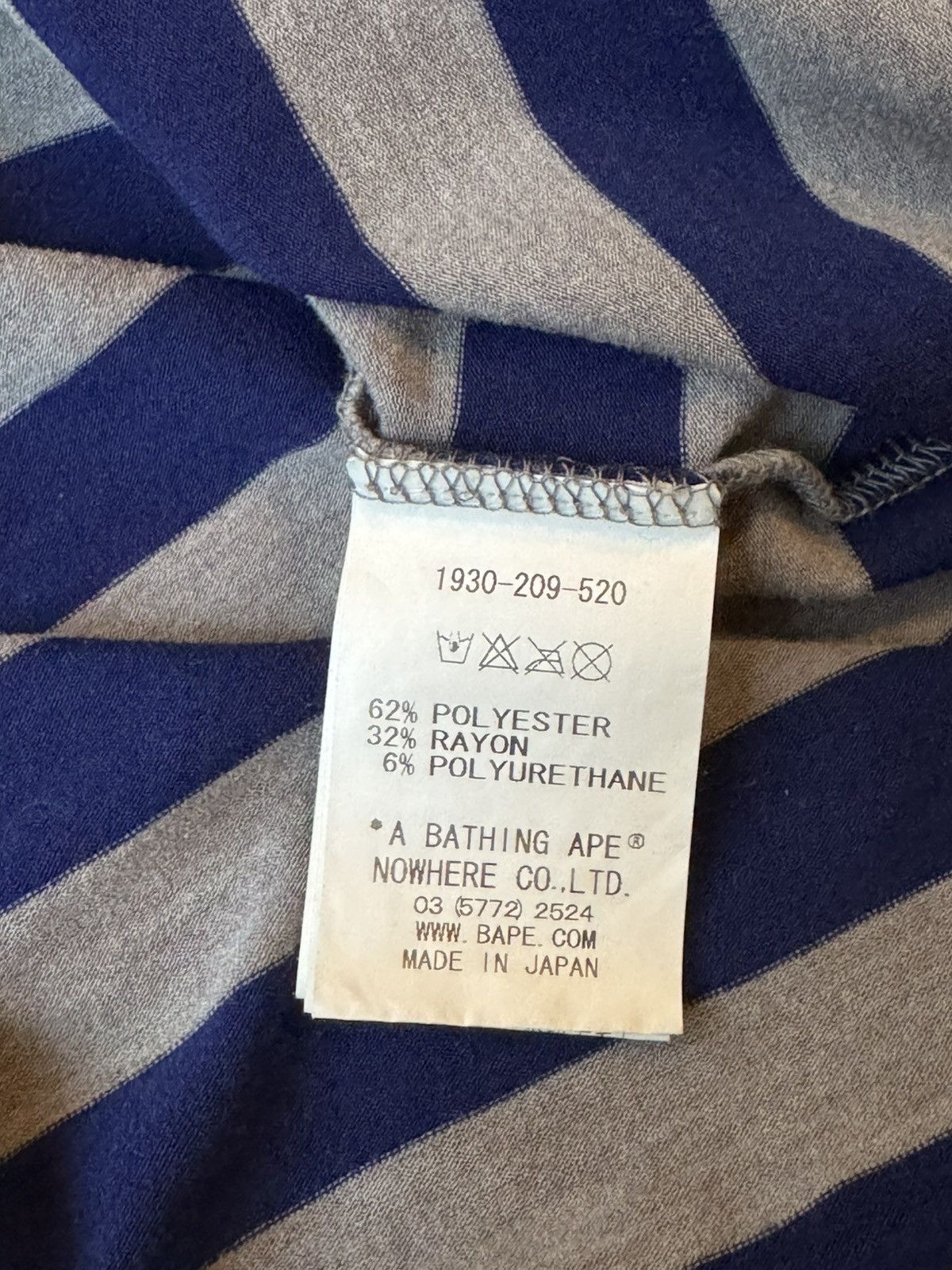 Bape Vintage Bape Gray and Blue Striped Sleeveless Tank Size US XS / EU 42 / 0 - 4 Thumbnail