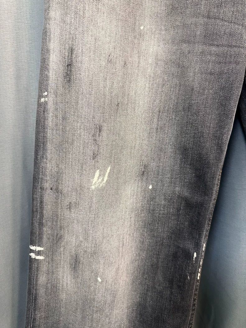 Acne Studios acne studios Black wide-leg jeans stained with ink and dir Size US 26 / EU 42 - 3 Thumbnail