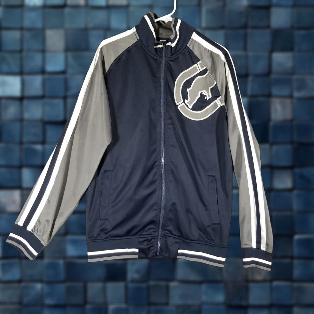 Ecko Unltd. Ecko Unltd Jacket Mens Medium Blue Gray Full Zip Track Athletic Streetwear Rhino Size US M / EU 48-50 / 2 - 1 Thumbnail