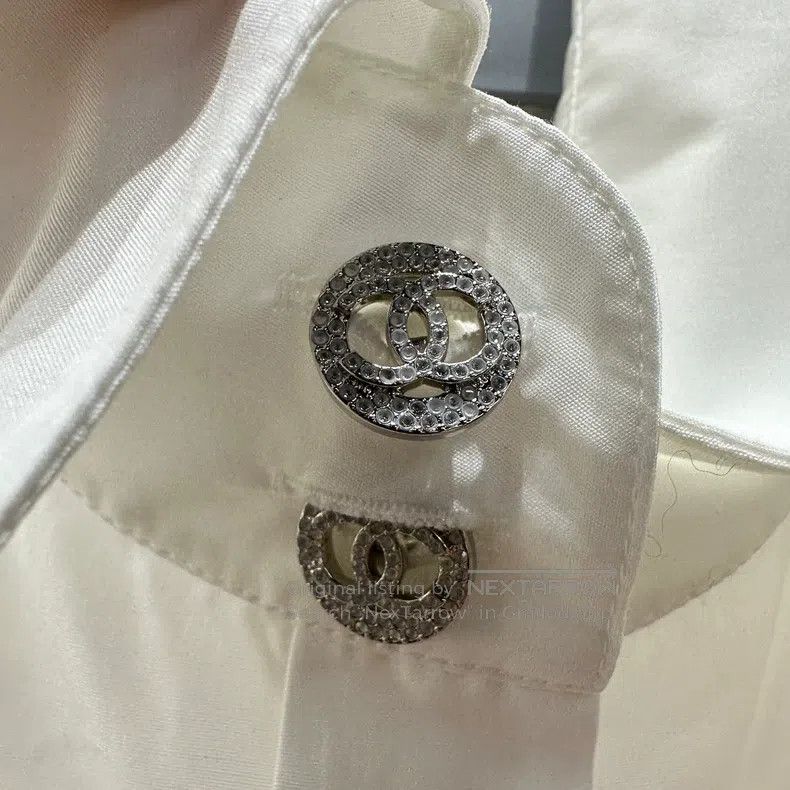 Chanel Chanel Logo diamond button collar sleeveless shirt Size XS / US 0-2 / IT 36-38 - 6 Thumbnail