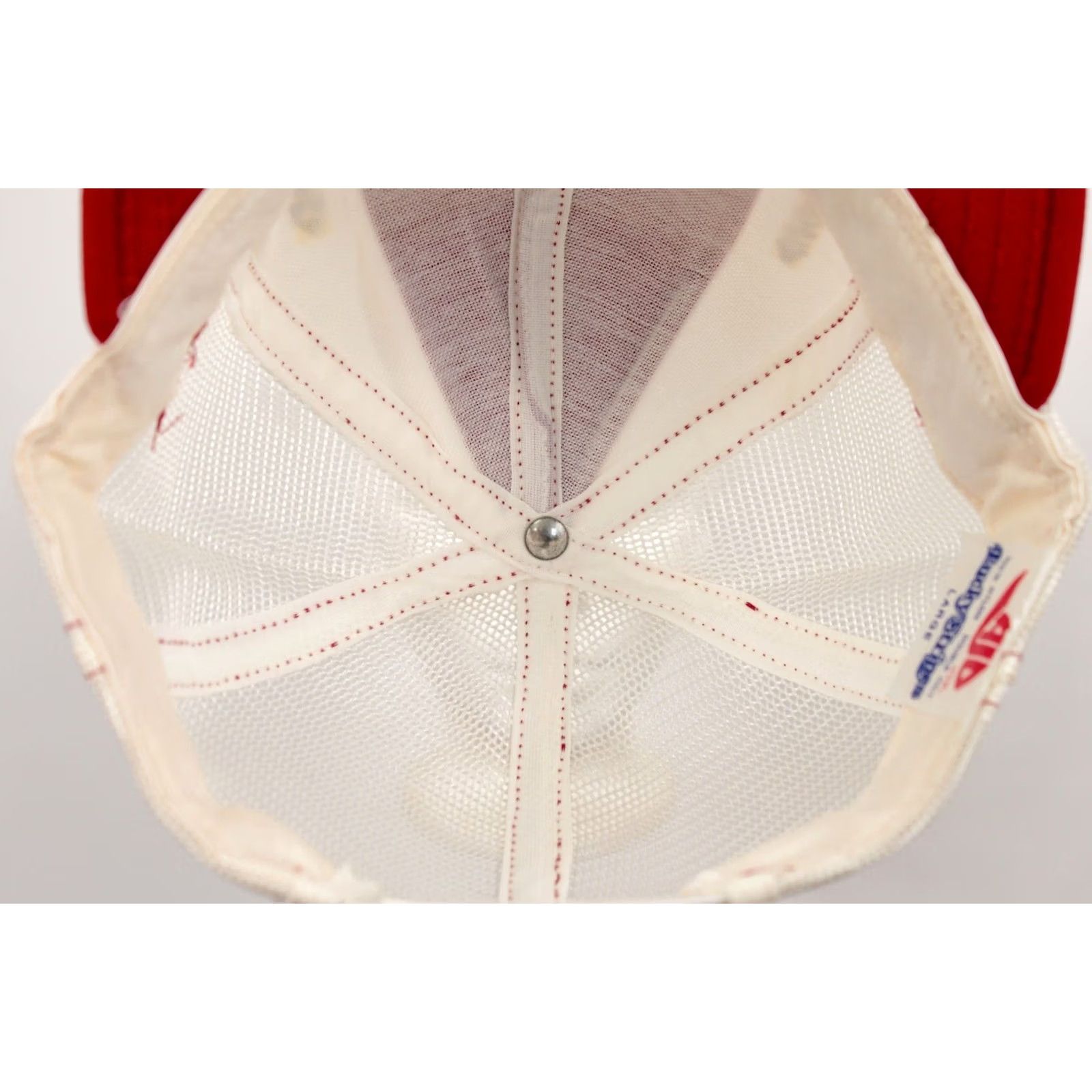 Vintage Vtg 80s Cap - Adjustable Mesh Snapback Hat - Red (80s) - AJD Size ONE SIZE - 5 Thumbnail
