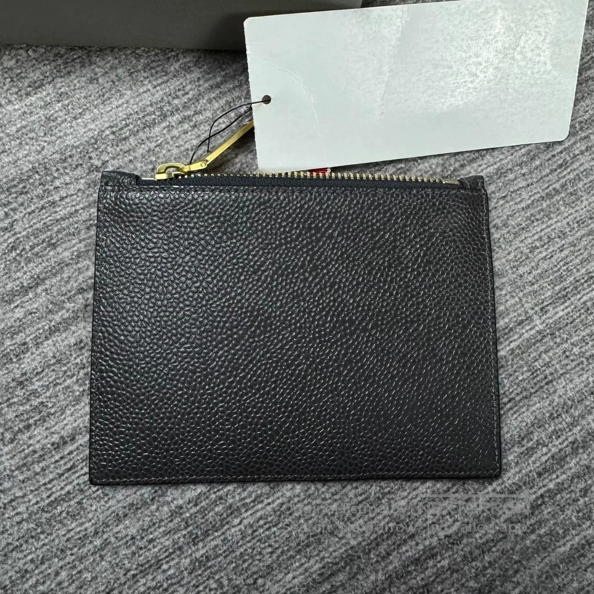 Thom Browne Thom Browne Black Card Holder with Tag. Size ONE SIZE - 5 Thumbnail