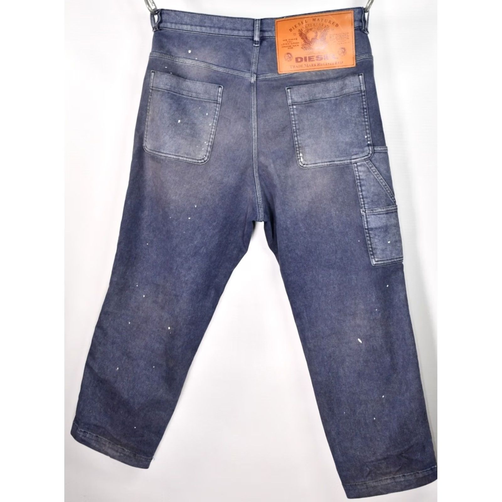 Diesel Diesel D-Franky 009MC Straight Jeans Men W34 L30 Blue Distressed 98% Cotton 2% Elastane Regular Brand Diesel Jeans Men XS Size US 34 / EU 50 - 4 Thumbnail