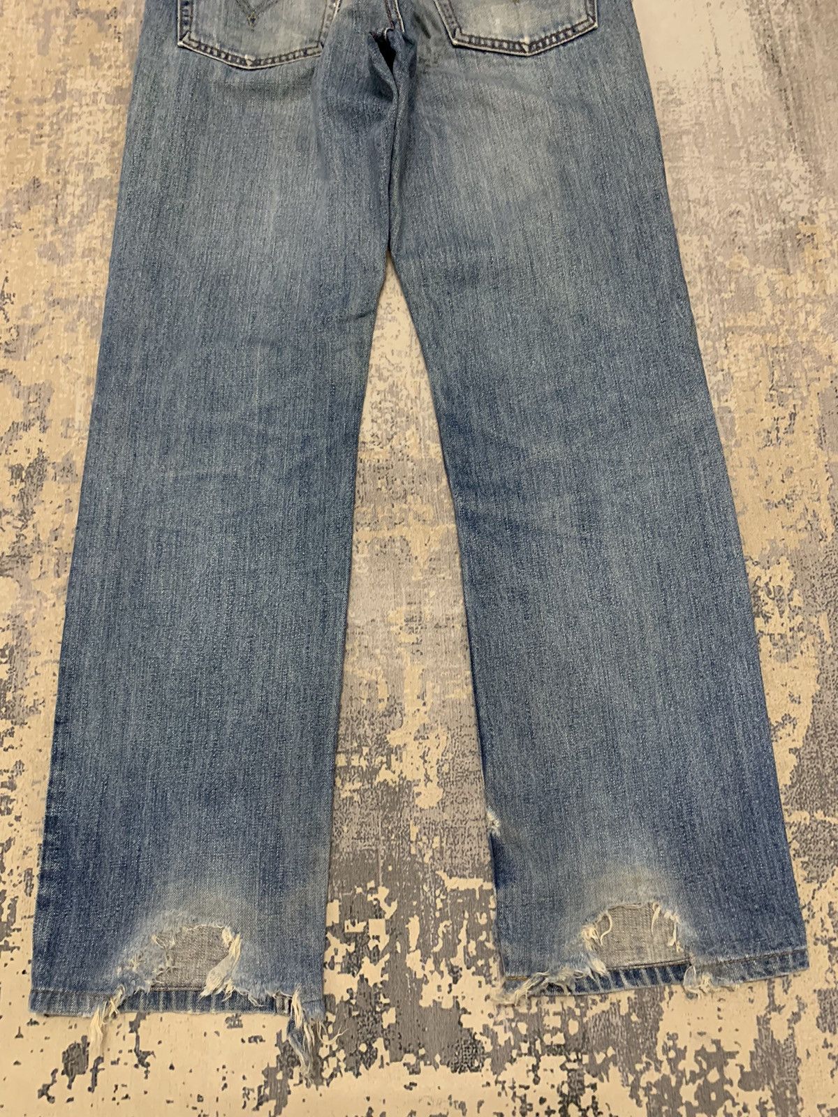 Levi's Vintage Levi’s 502 Straight Leg Distressed Jeans Faded Blue Size US 32 / EU 48 - 13 Thumbnail